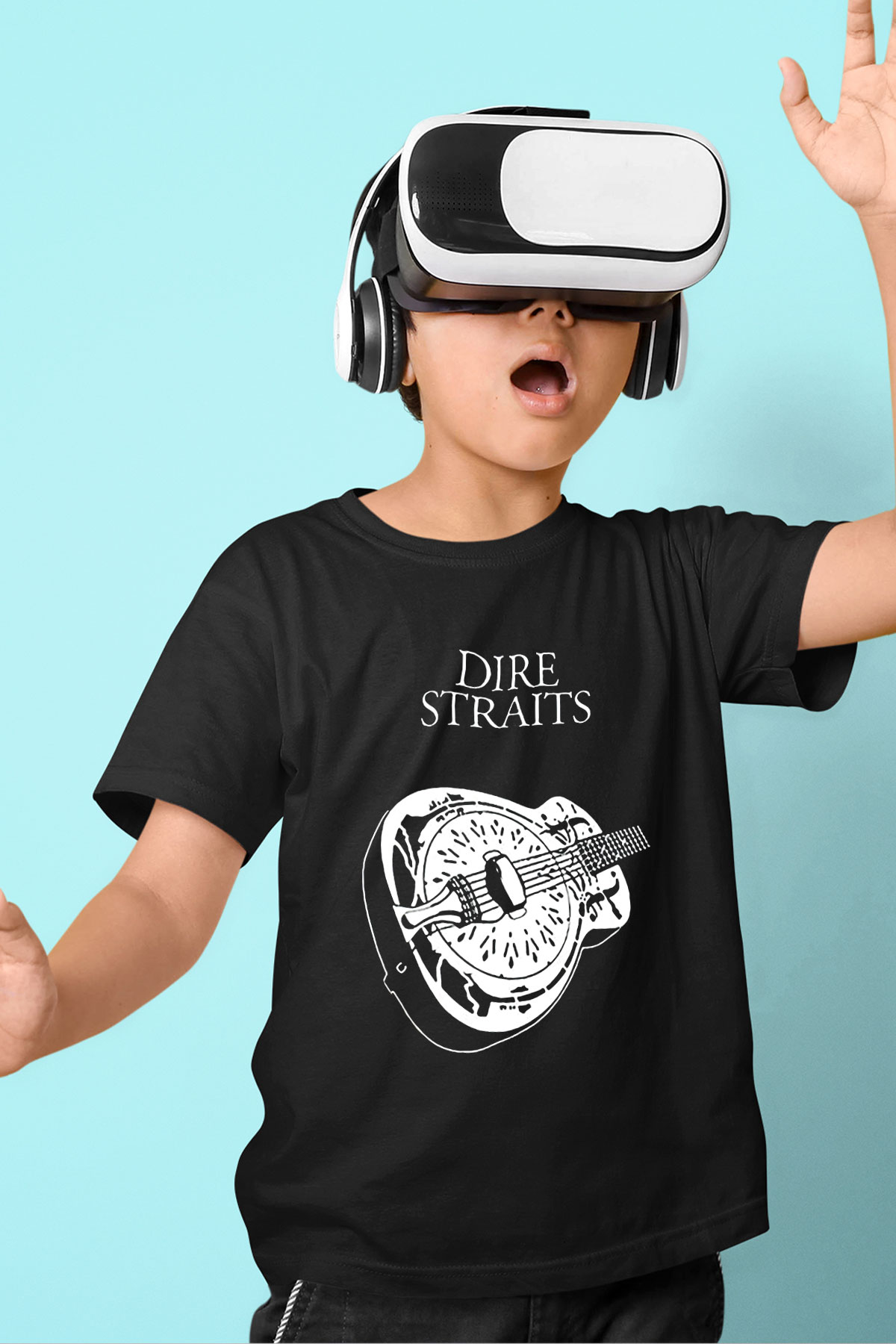 Dire Straits Siyah Unisex Çocuk Tişört
