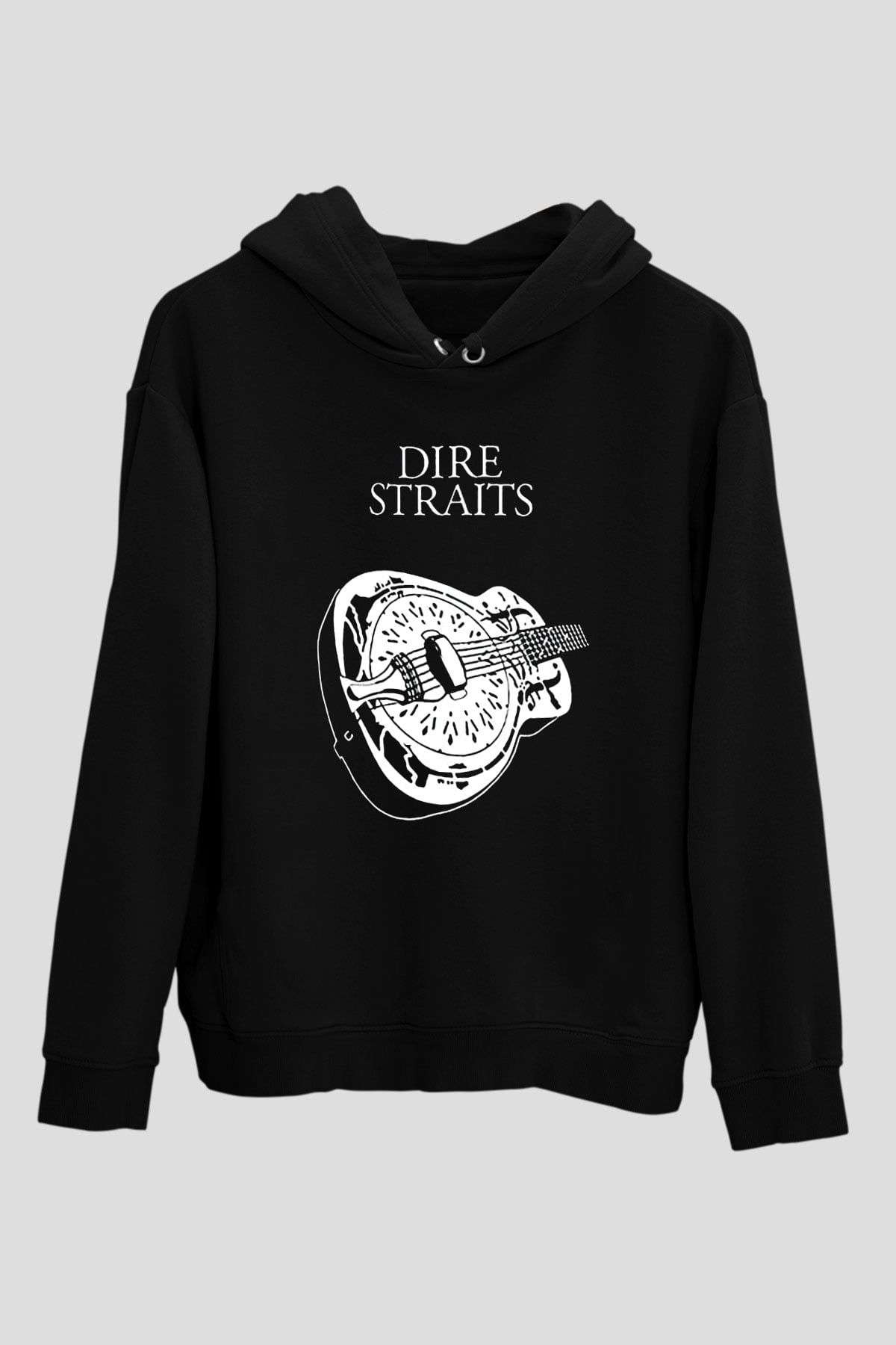 Dire Straits Siyah Unisex Kapüşonlu Sweatshirt