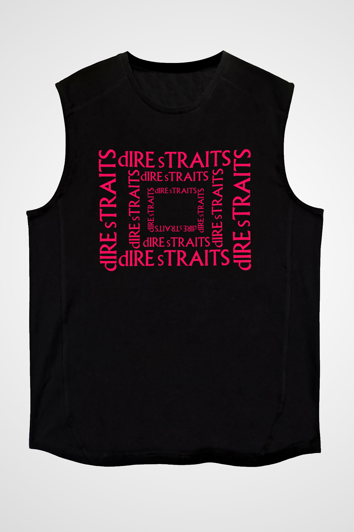 Dire Straits Siyah Unisex Kolsuz Tişört