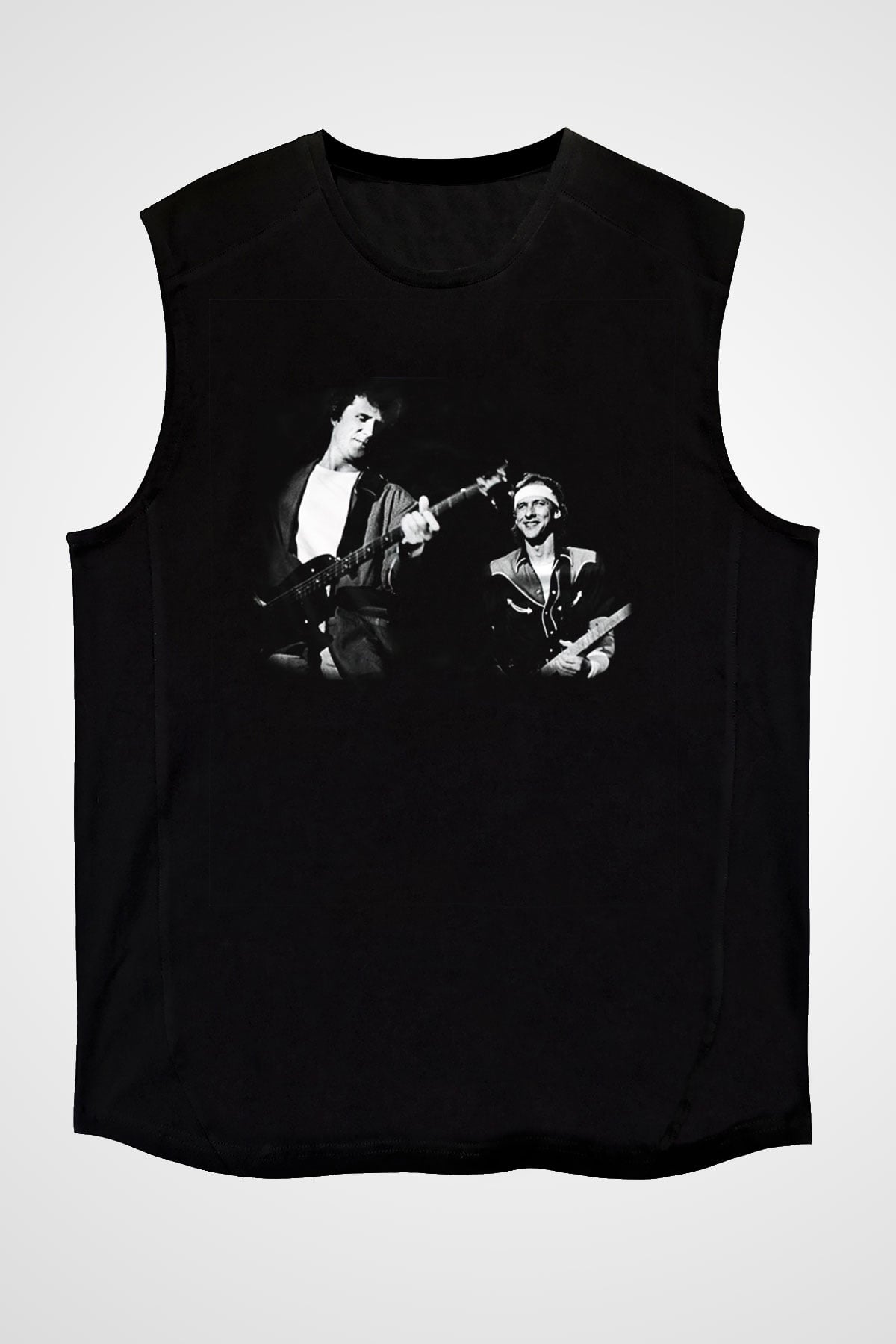 Dire Straits Siyah Unisex Kolsuz Tişört