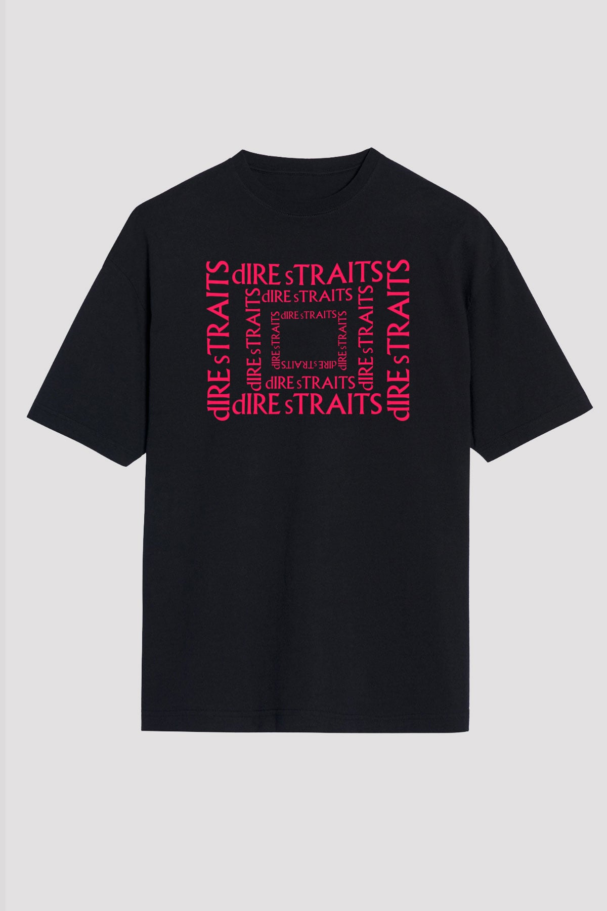 Dire Straits Siyah Unisex Oversize Tişört T-Shirt