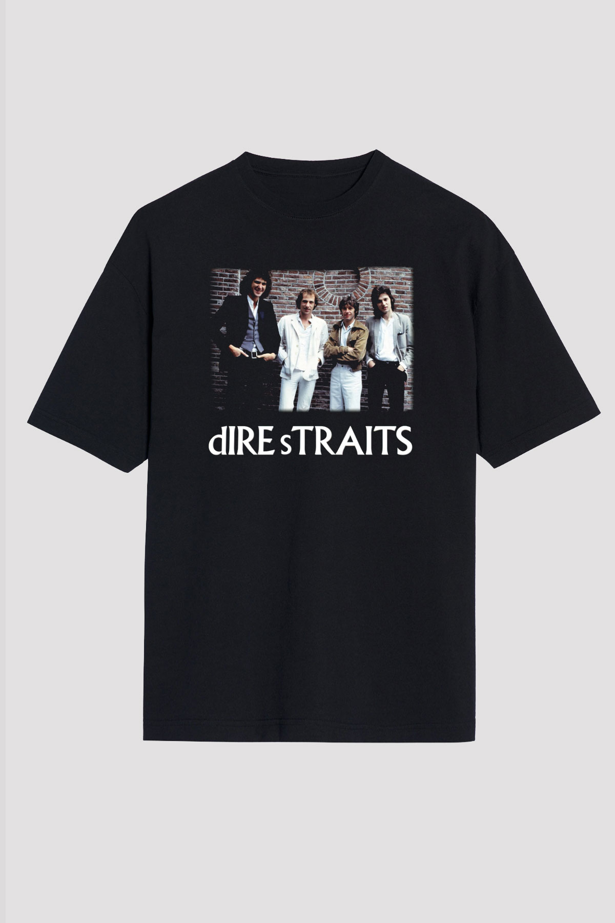 Dire Straits Siyah Unisex Oversize Tişört T-Shirt