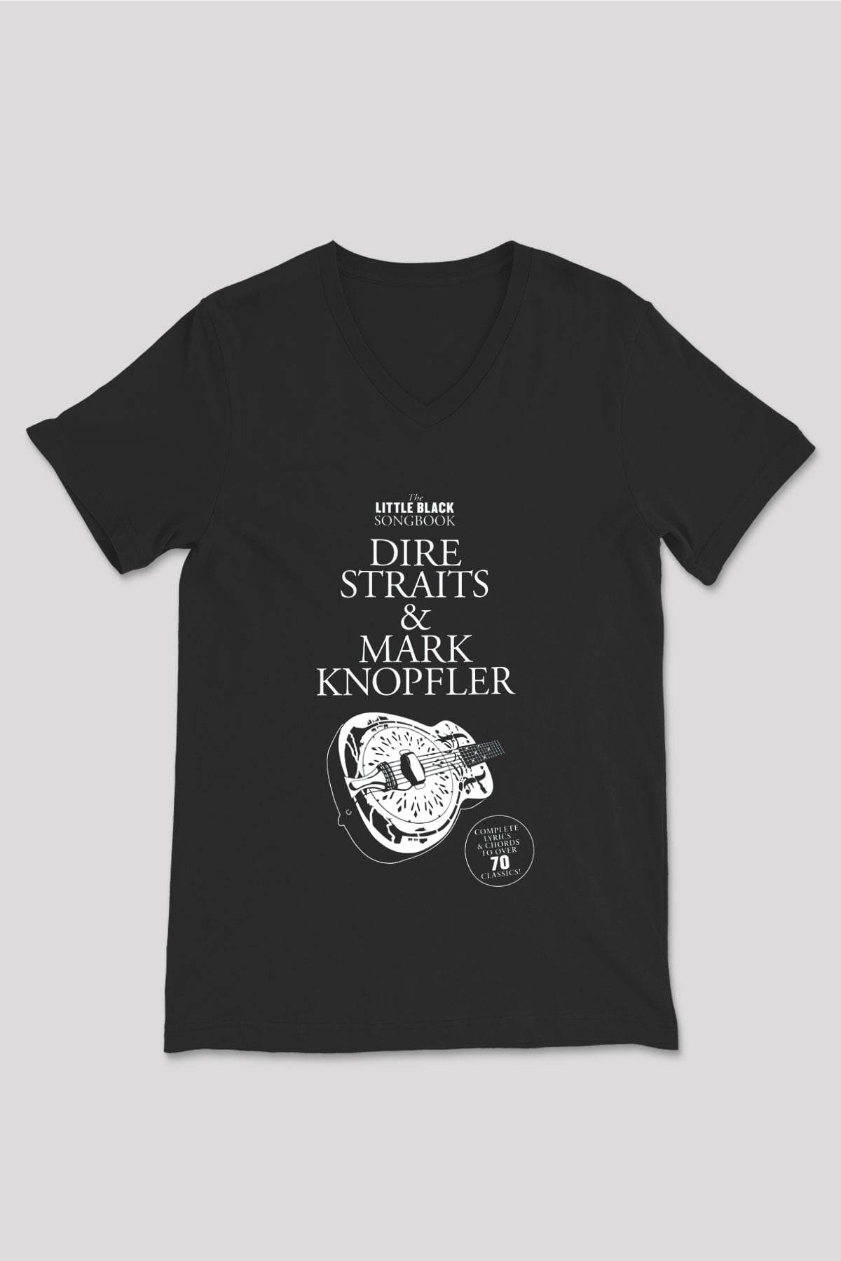 Dire Straits Siyah Unisex V Yaka Tişört T-Shirt