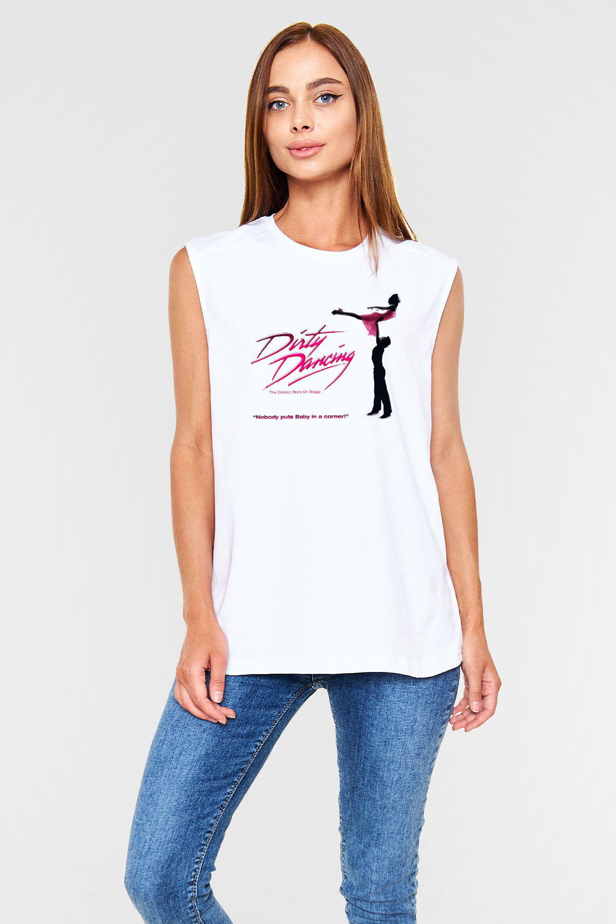 Dirty Dancing Beyaz Unisex Kolsuz Tişört