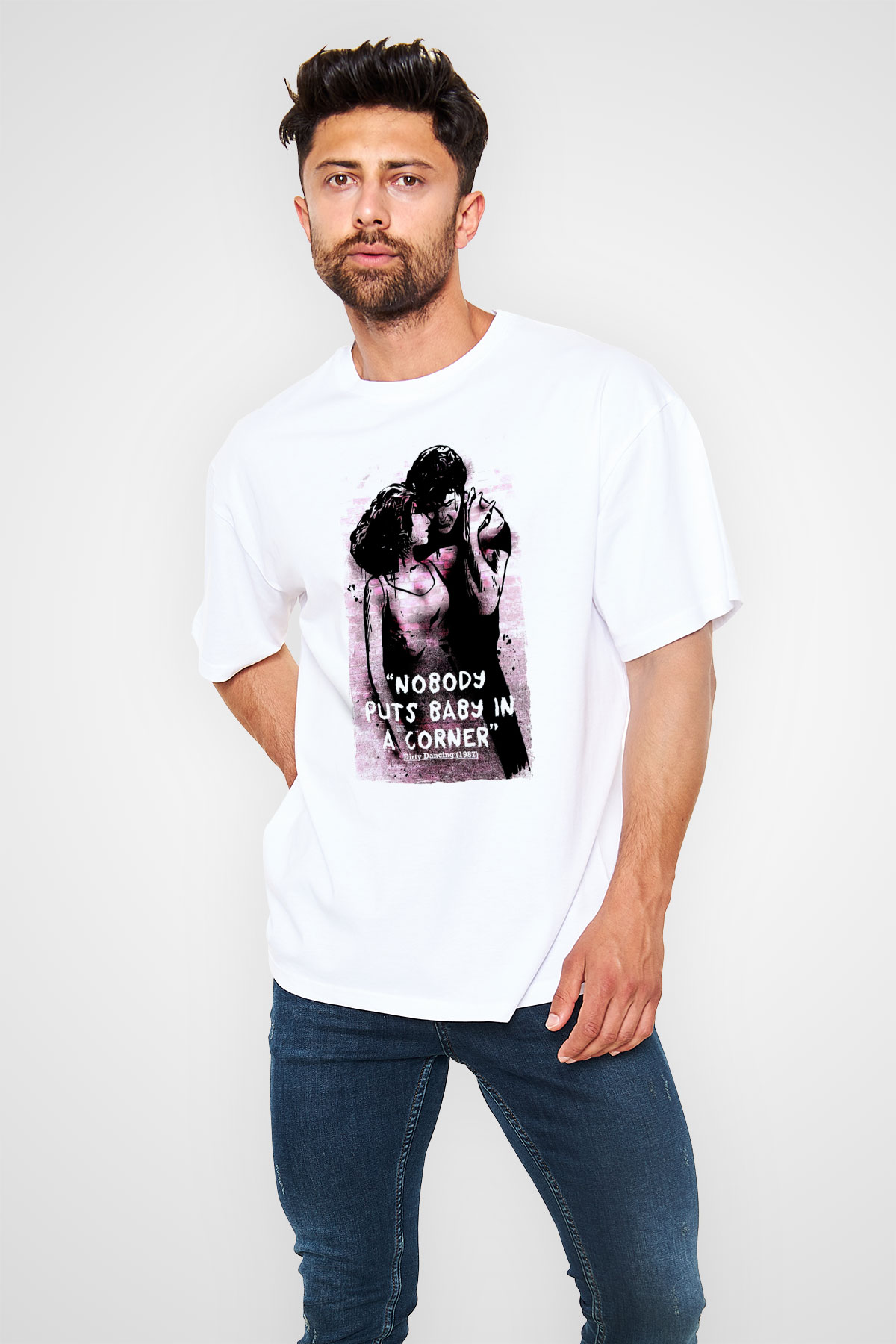 Dirty Dancing Beyaz Oversize Tişört