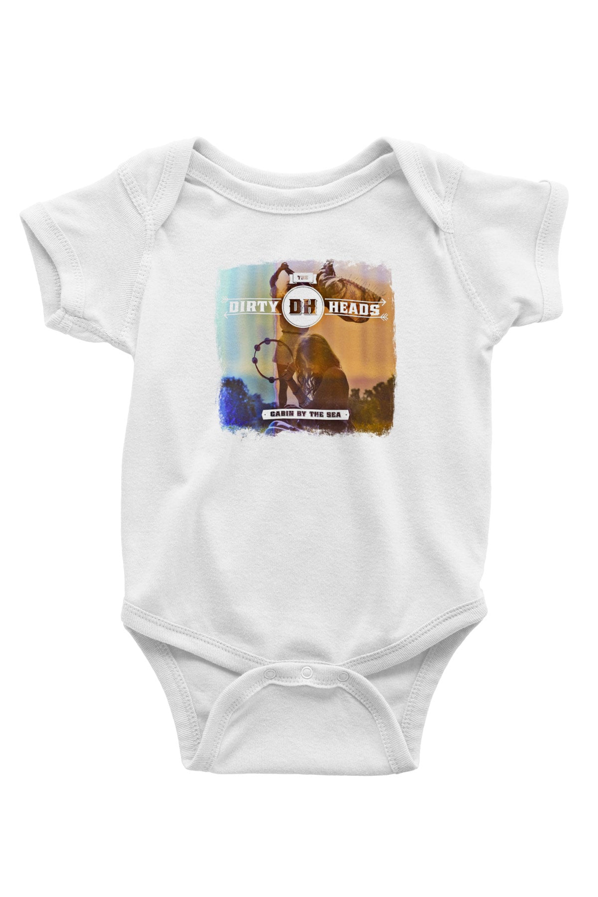 Dirty Heads Baskılı Unisex Beyaz Bebek Body - Zıbın
