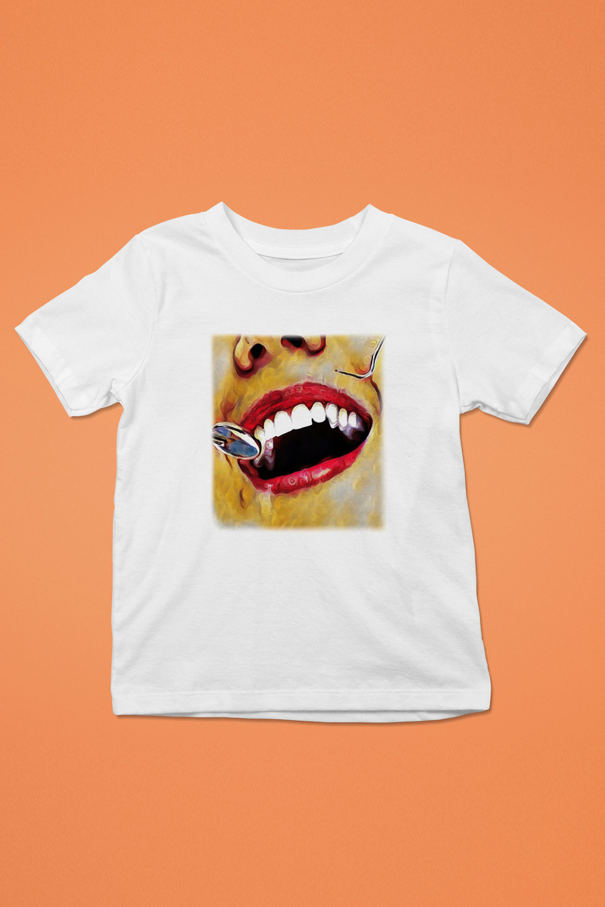 Diş hekimi Baskılı Beyaz Unisex Çocuk Tişört