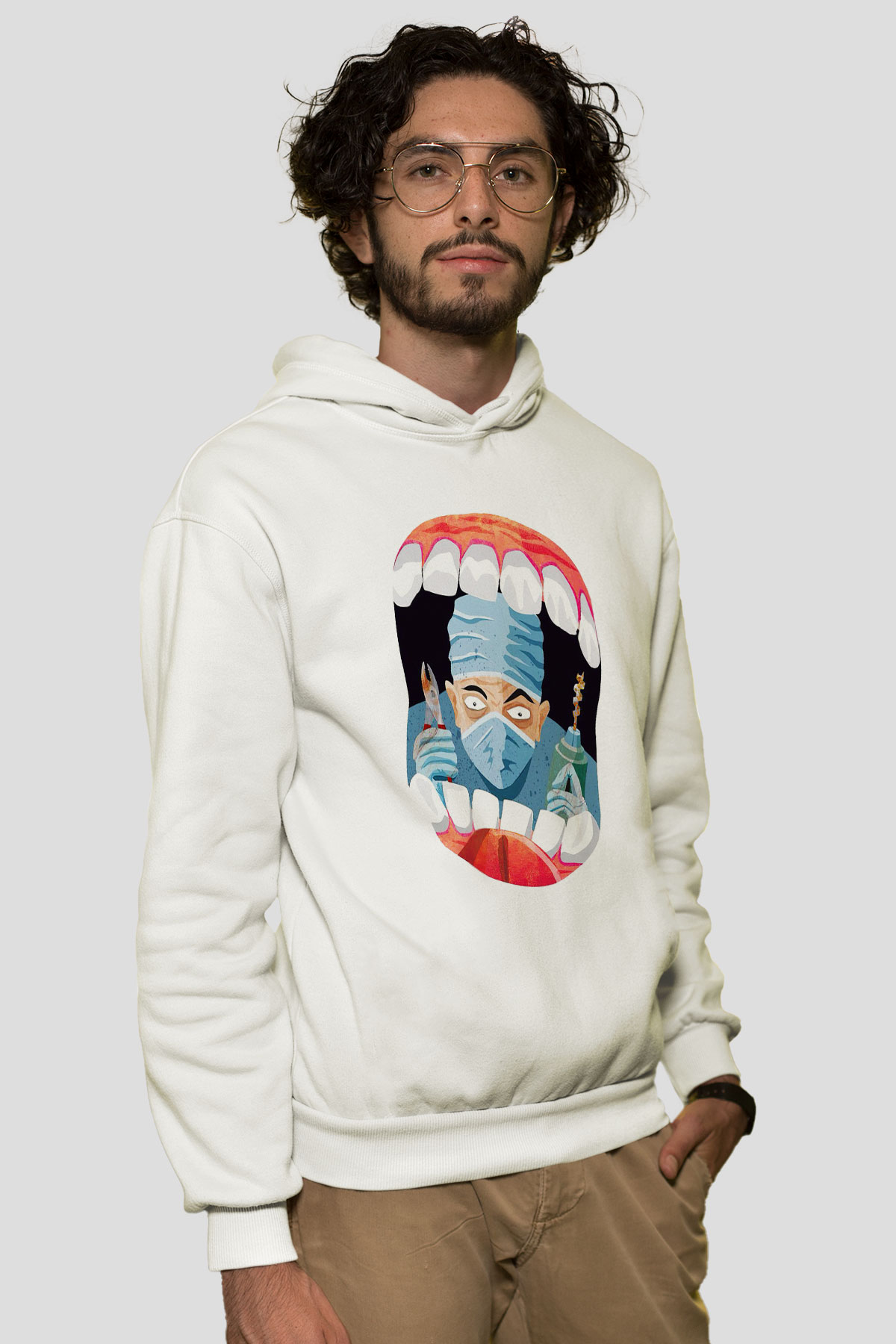 Diş hekimi Beyaz Unisex Hoodie