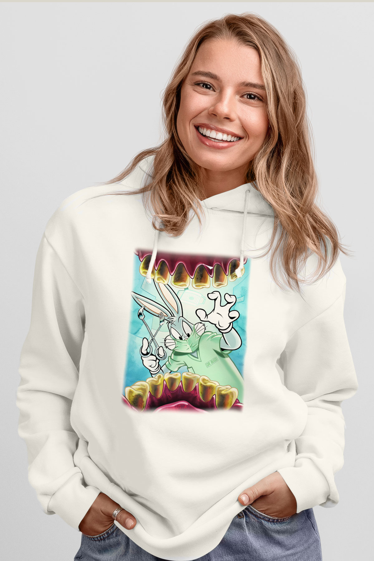 Diş hekimi Beyaz Unisex Hoodie