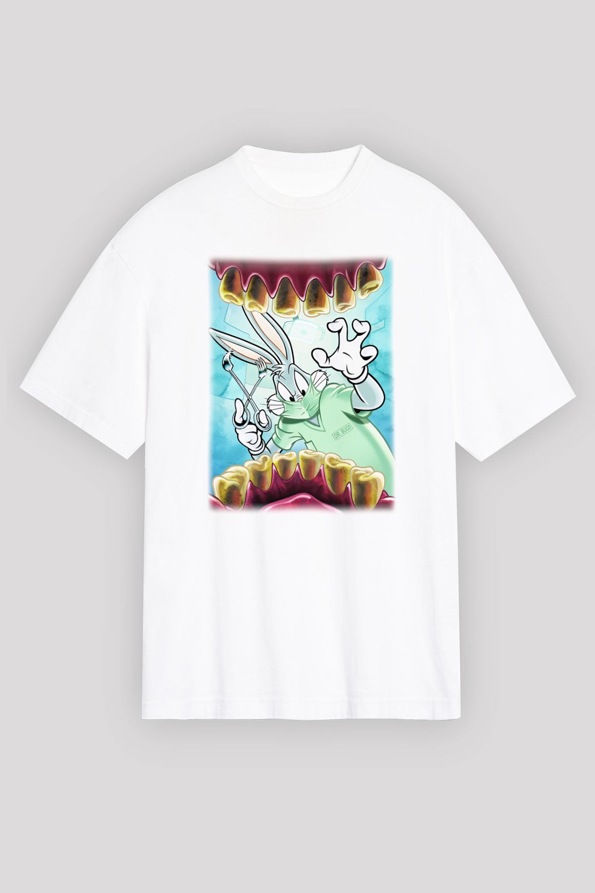 Diş hekimi Beyaz Unisex Oversize Tişört T-Shirt