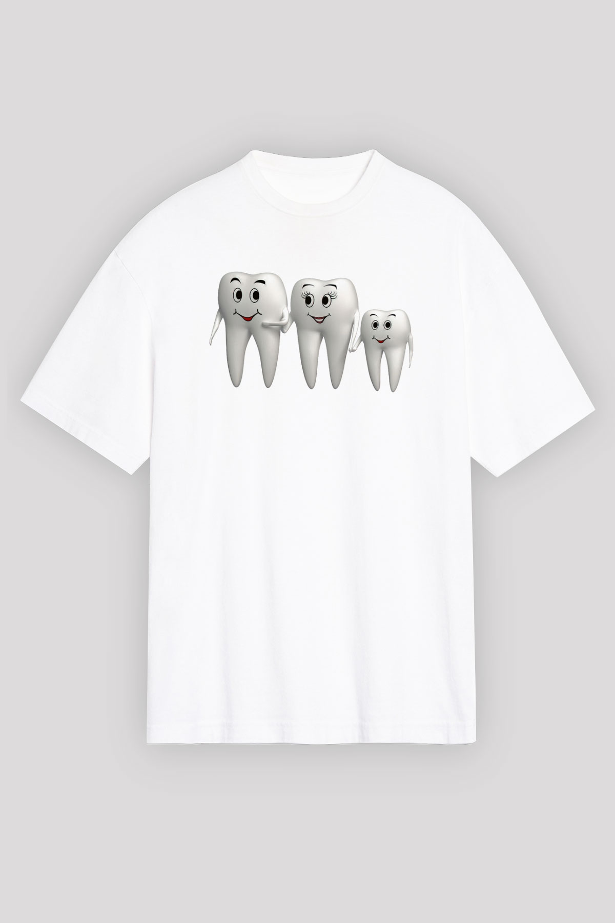 Diş hekimi Beyaz Unisex Oversize Tişört T-Shirt