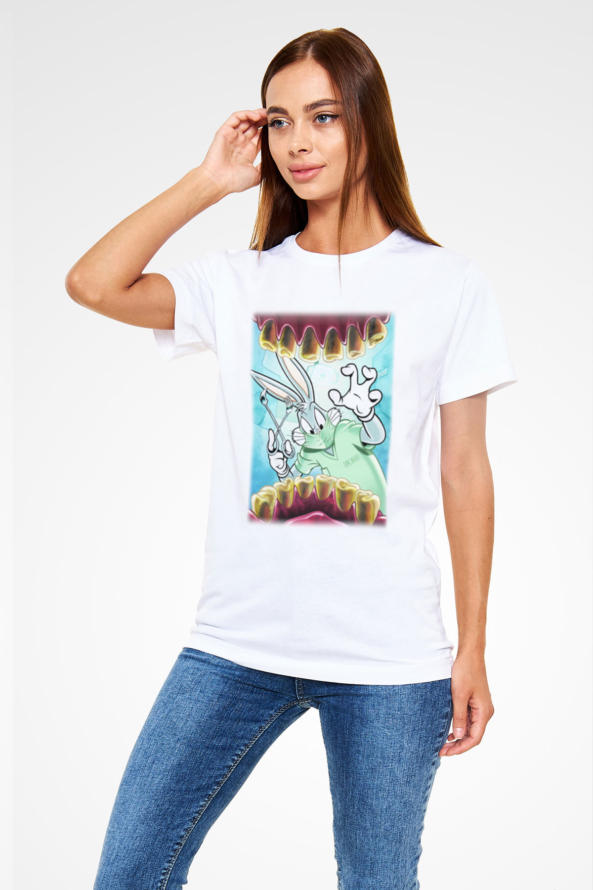 Diş hekimi Beyaz Unisex Tişört T-Shirt - TişörtFabrikası