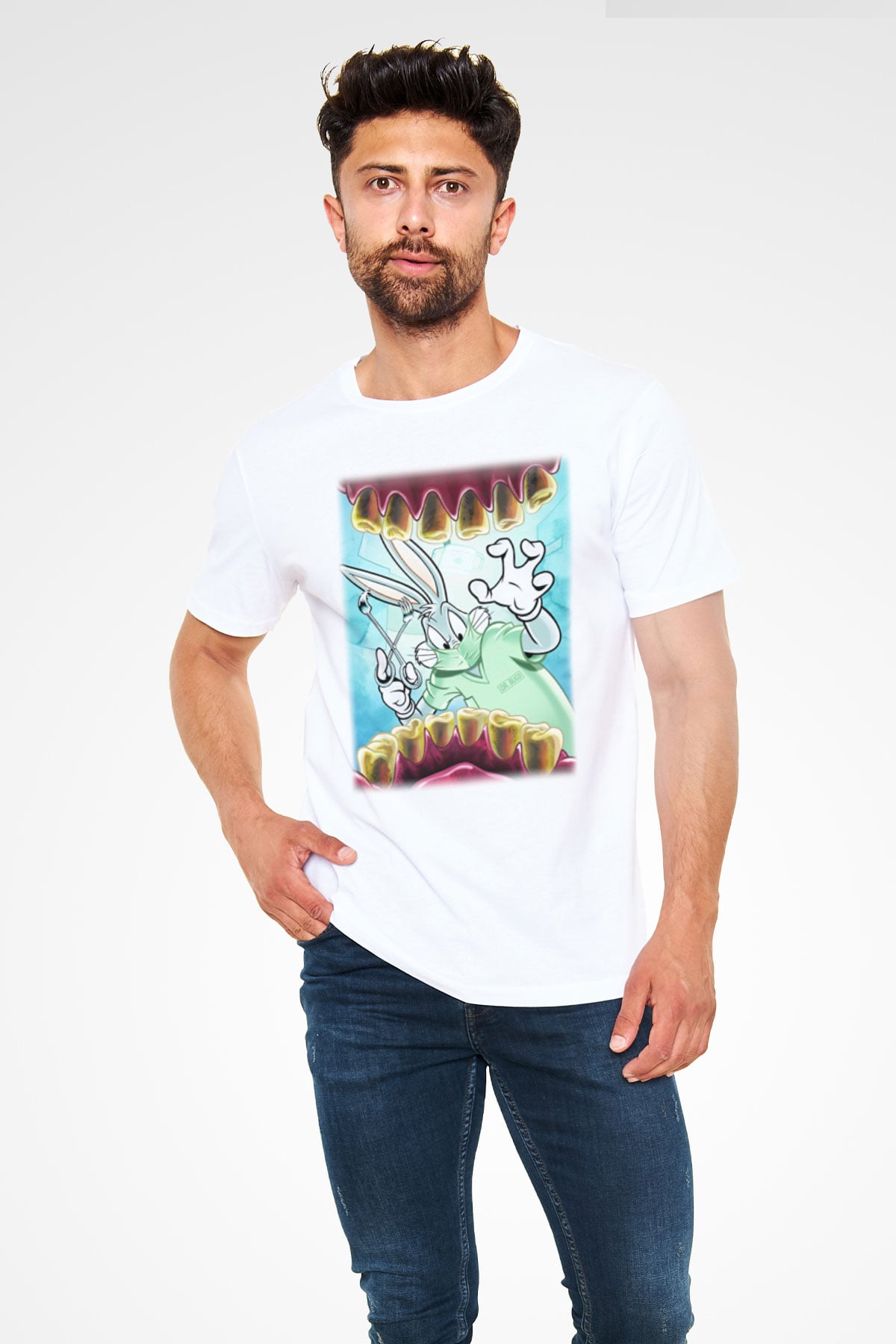 Diş hekimi Beyaz Unisex Tişört T-Shirt - TişörtFabrikası