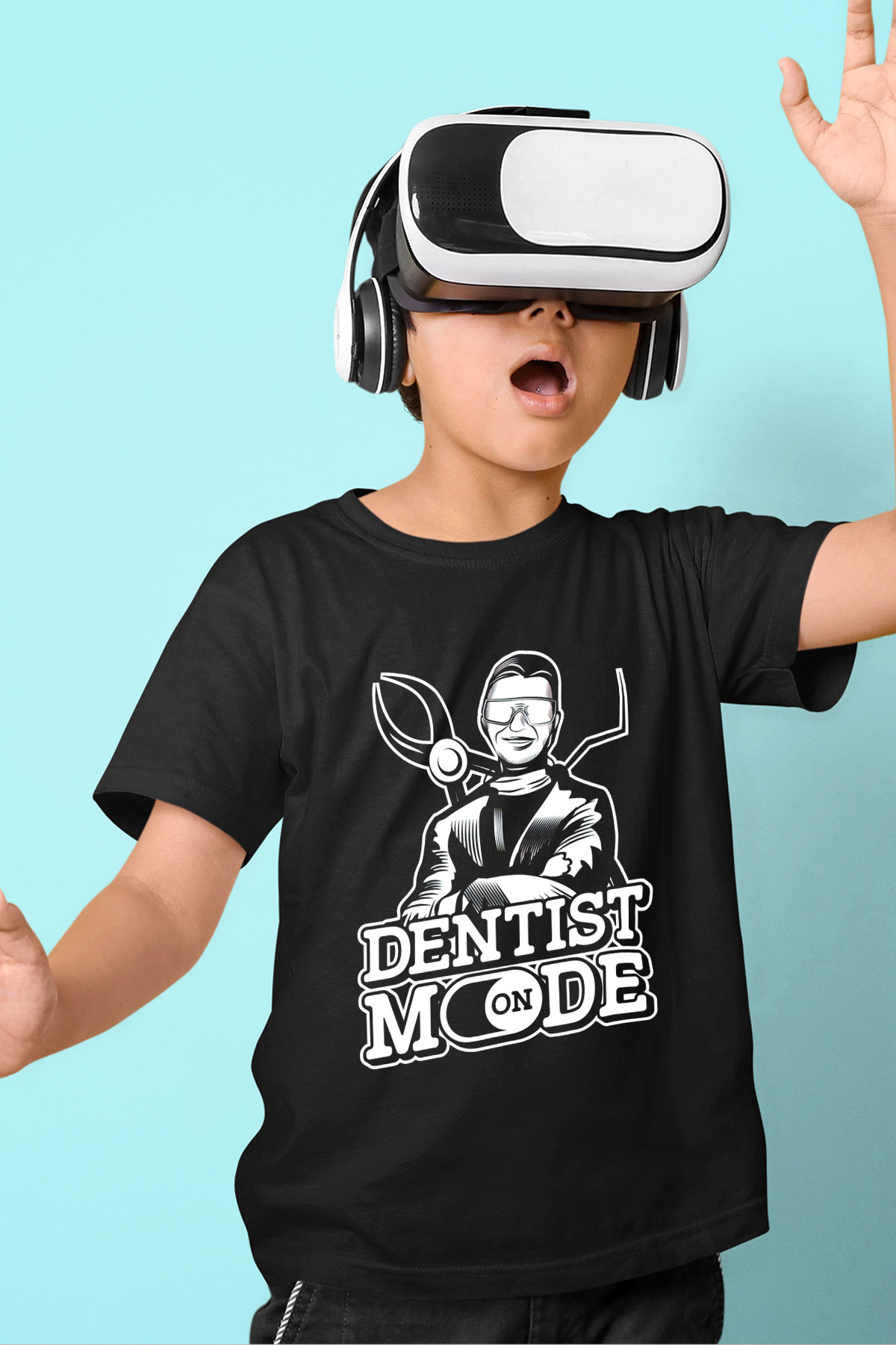 Diş Hekimi Siyah Unisex Çocuk Tişört