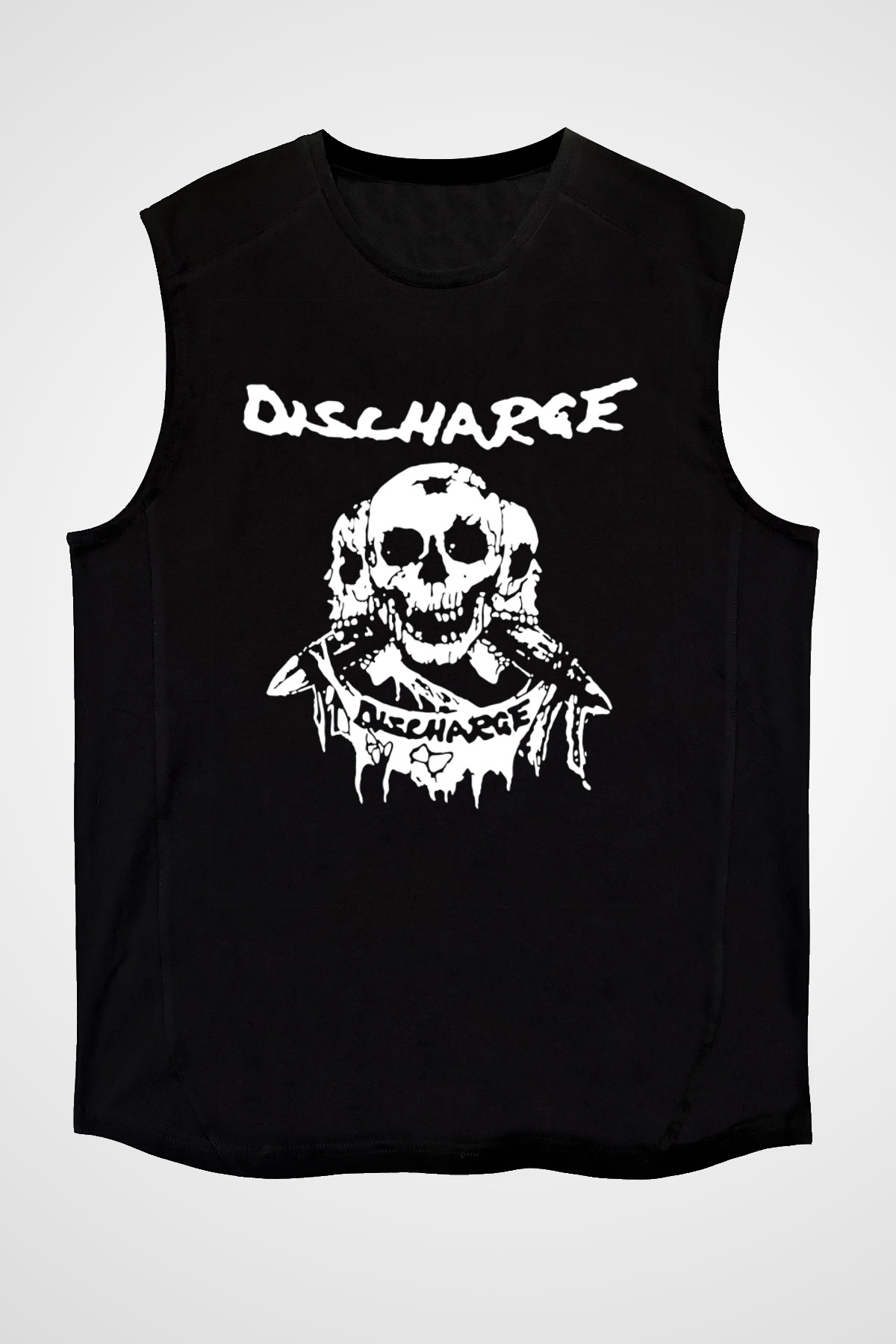 Discharge Siyah Unisex Kolsuz Tişört