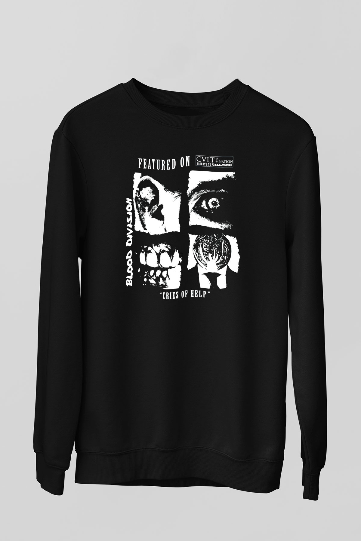 Discharge Siyah Unisex Sweatshirt