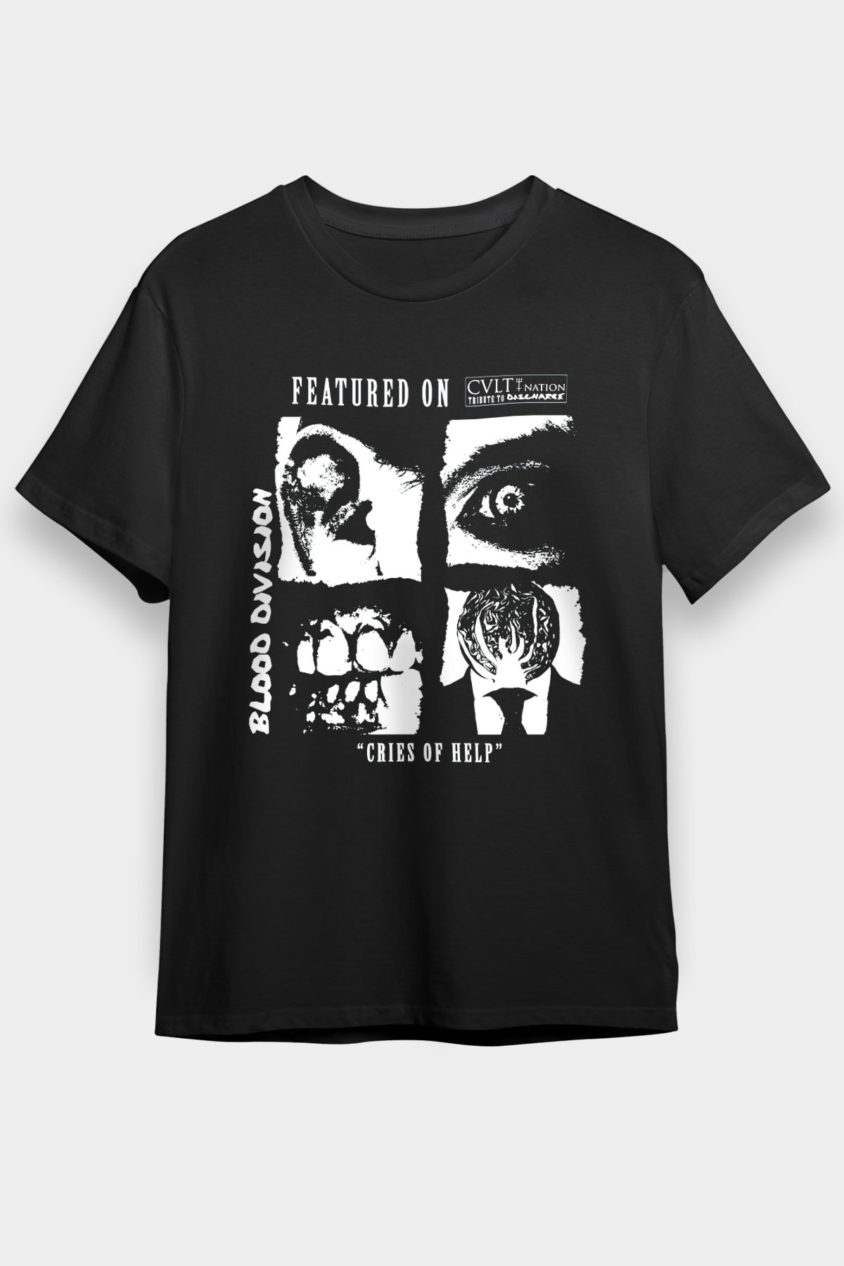 Discharge Siyah Unisex Tişört T-Shirt - TişörtFabrikası