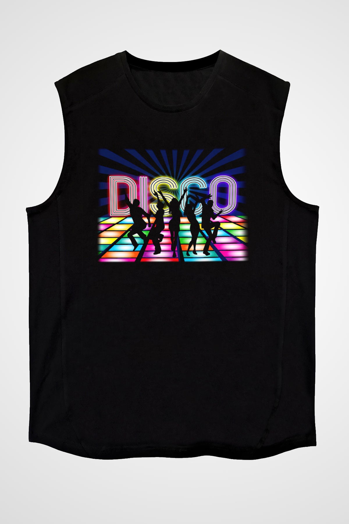 Disko Siyah Unisex Kolsuz Tişört