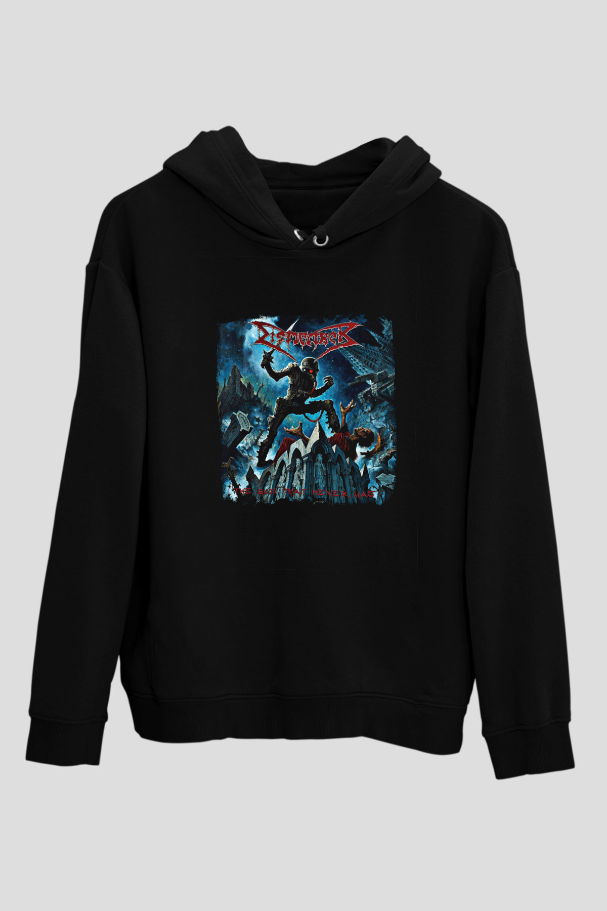 Dismember Baskılı Unisex Siyah Hoodie