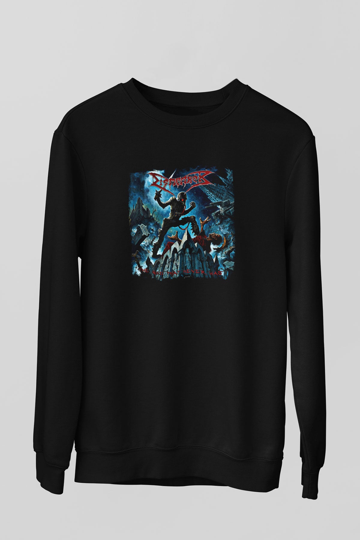 Dismember Baskılı Unisex Siyah Sweatshirt