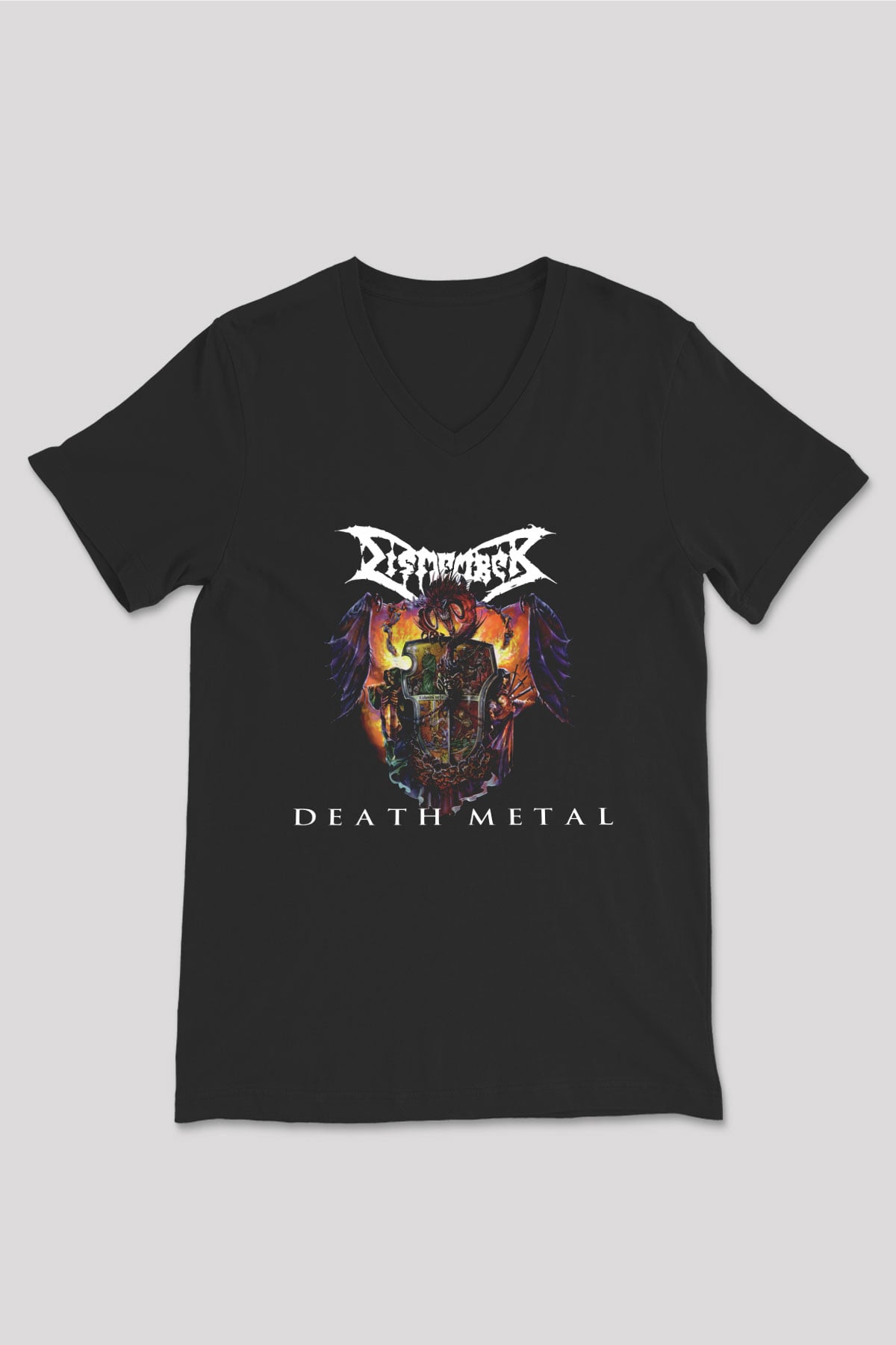 Dismember Siyah Unisex V Yaka Tişört