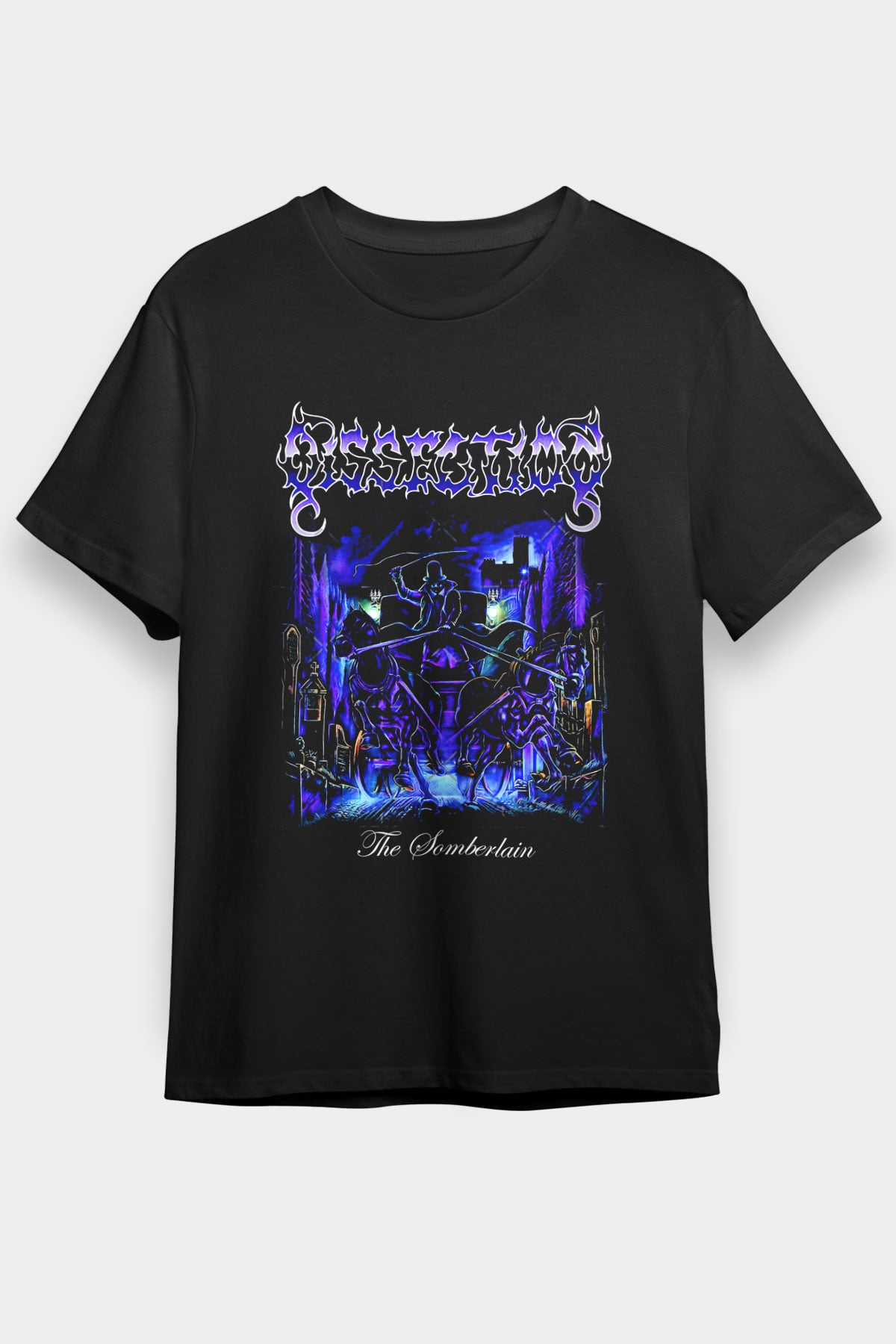 Dissection Baskılı Unisex Siyah Tişört - Tshirt