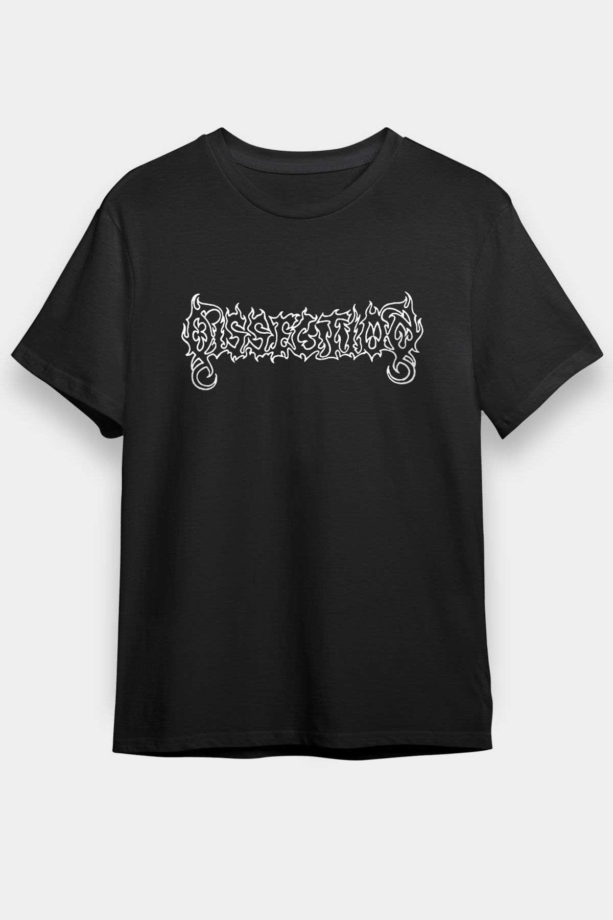 Dissection Baskılı Unisex Siyah Tişört - Tshirt