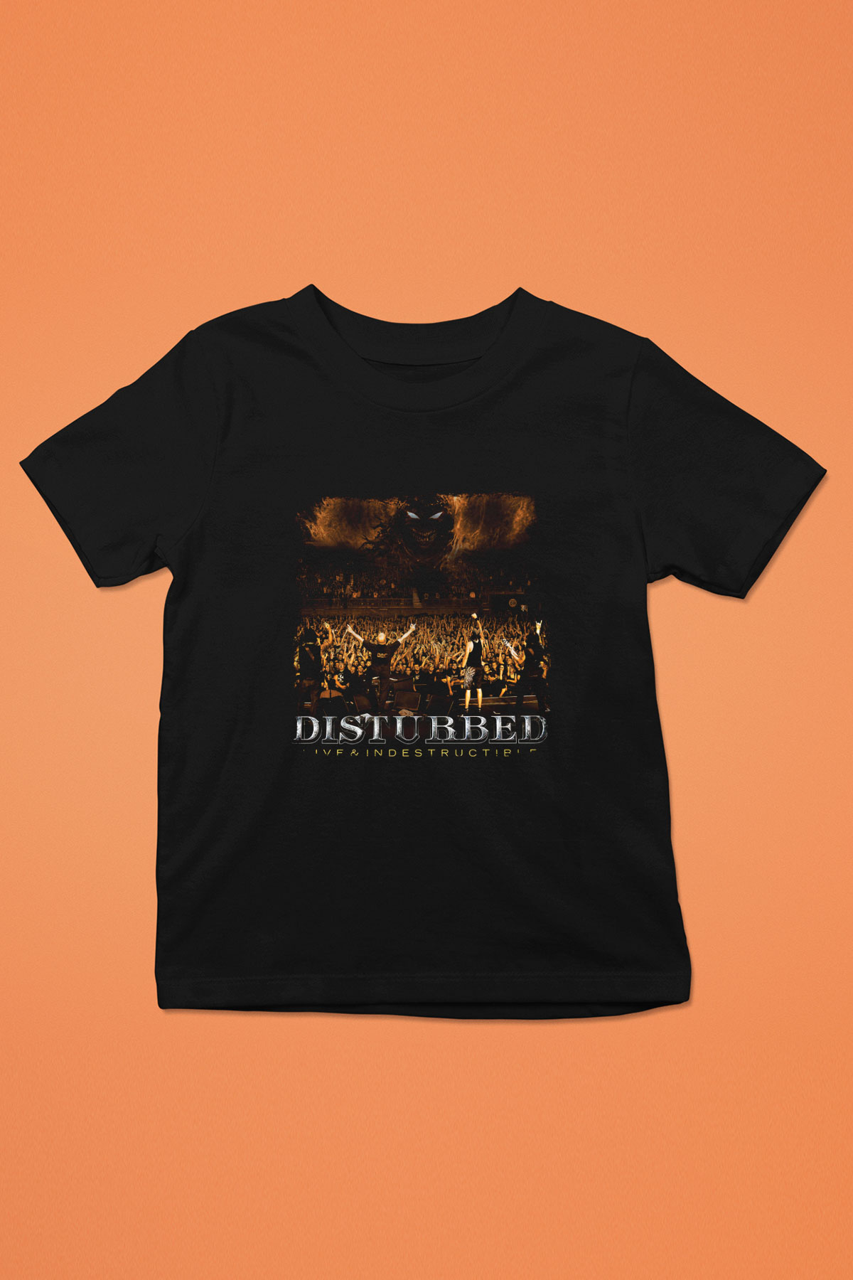 Disturbed Baskılı Unisex Siyah Çocuk Tişört