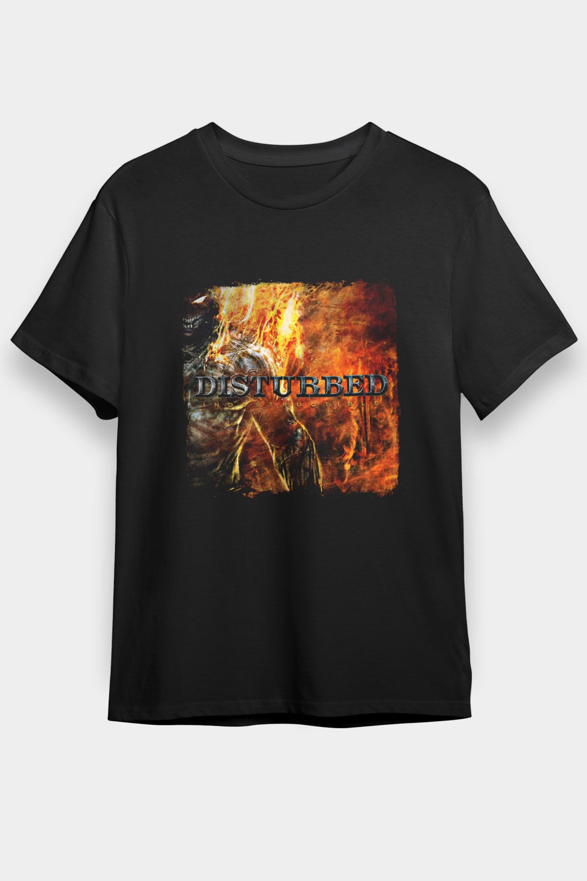 Disturbed Baskılı Unisex Siyah Tişört