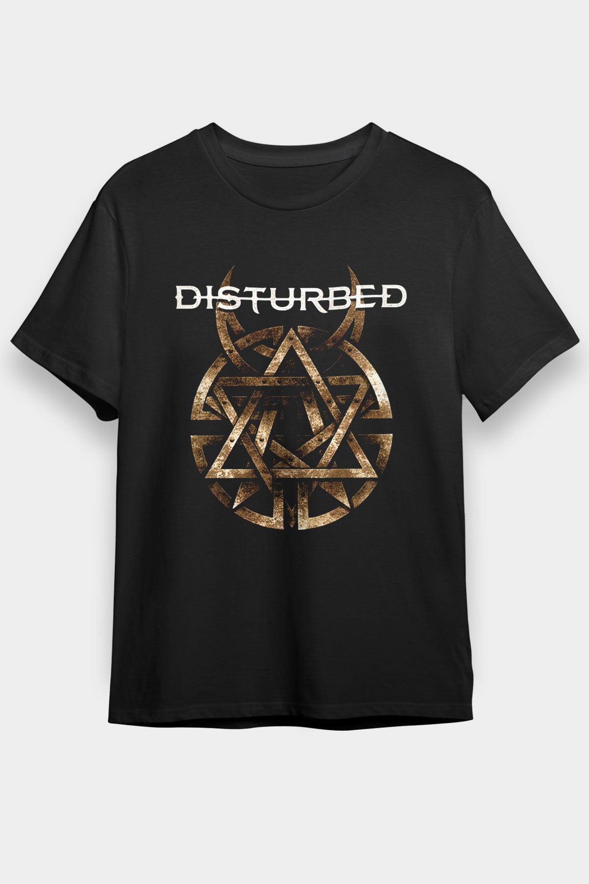 Disturbed Siyah Unisex Tişört T-Shirt - TişörtFabrikası