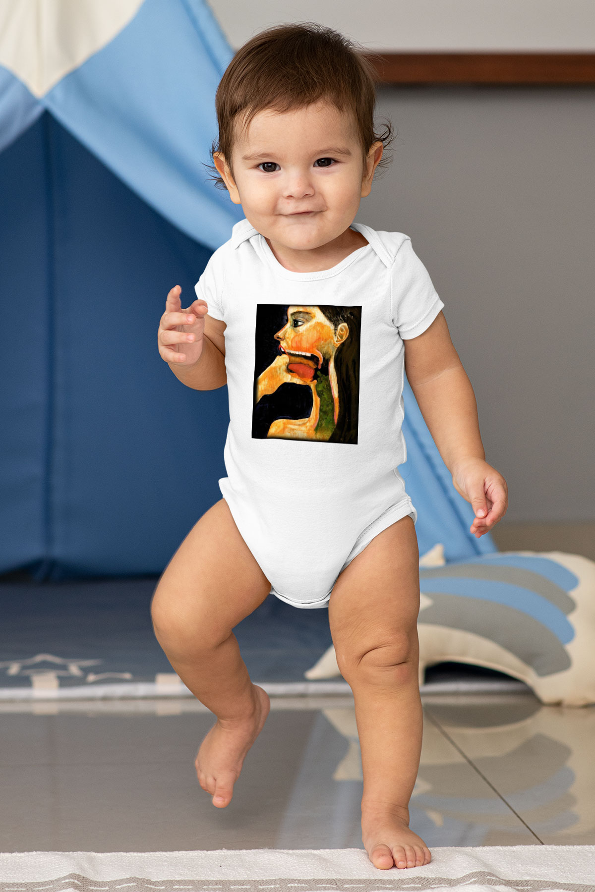 Diyetisyen Baskılı Beyaz Unisex Bebek Body - Zıbın