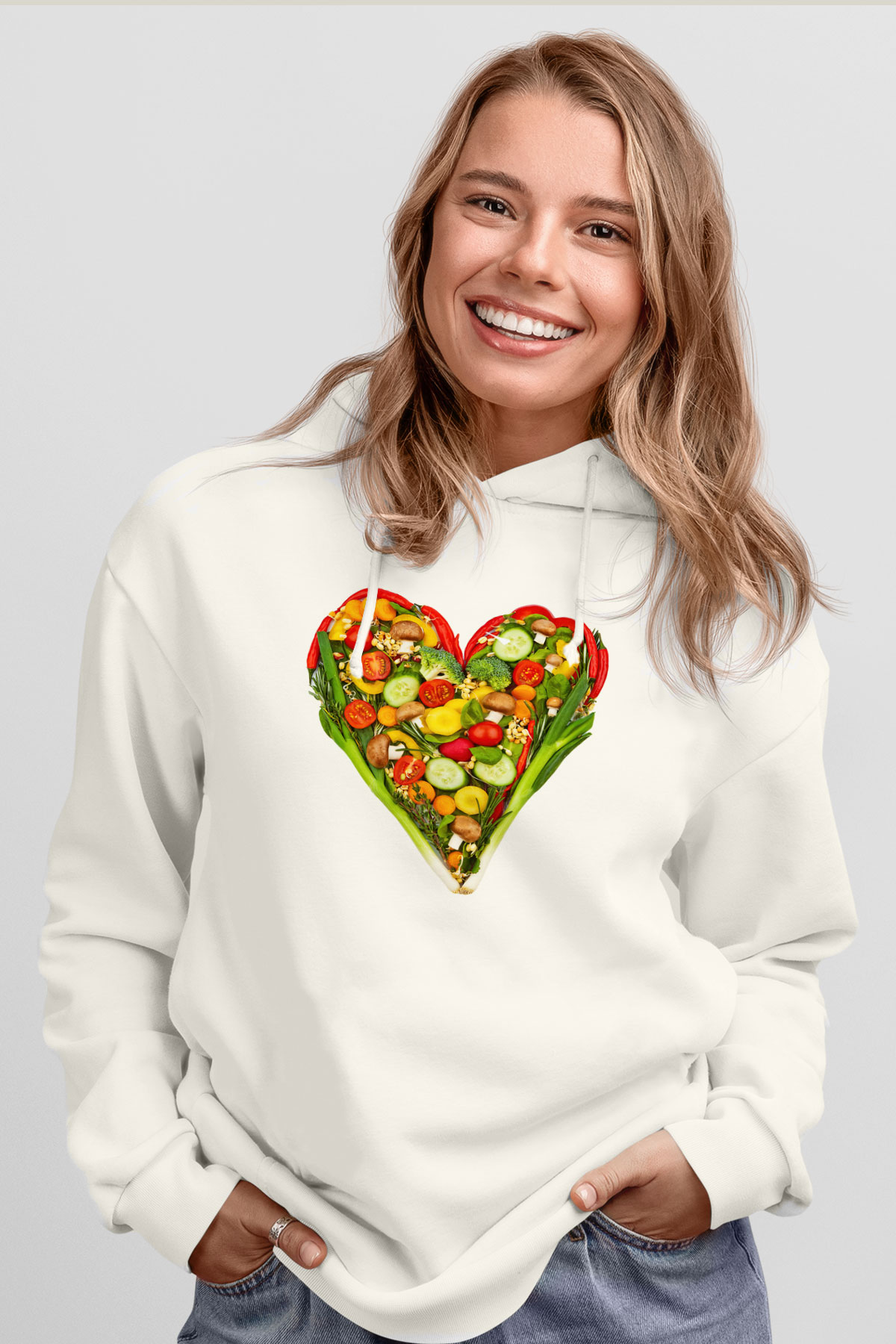 Diyetisyen Beyaz Unisex Hoodie