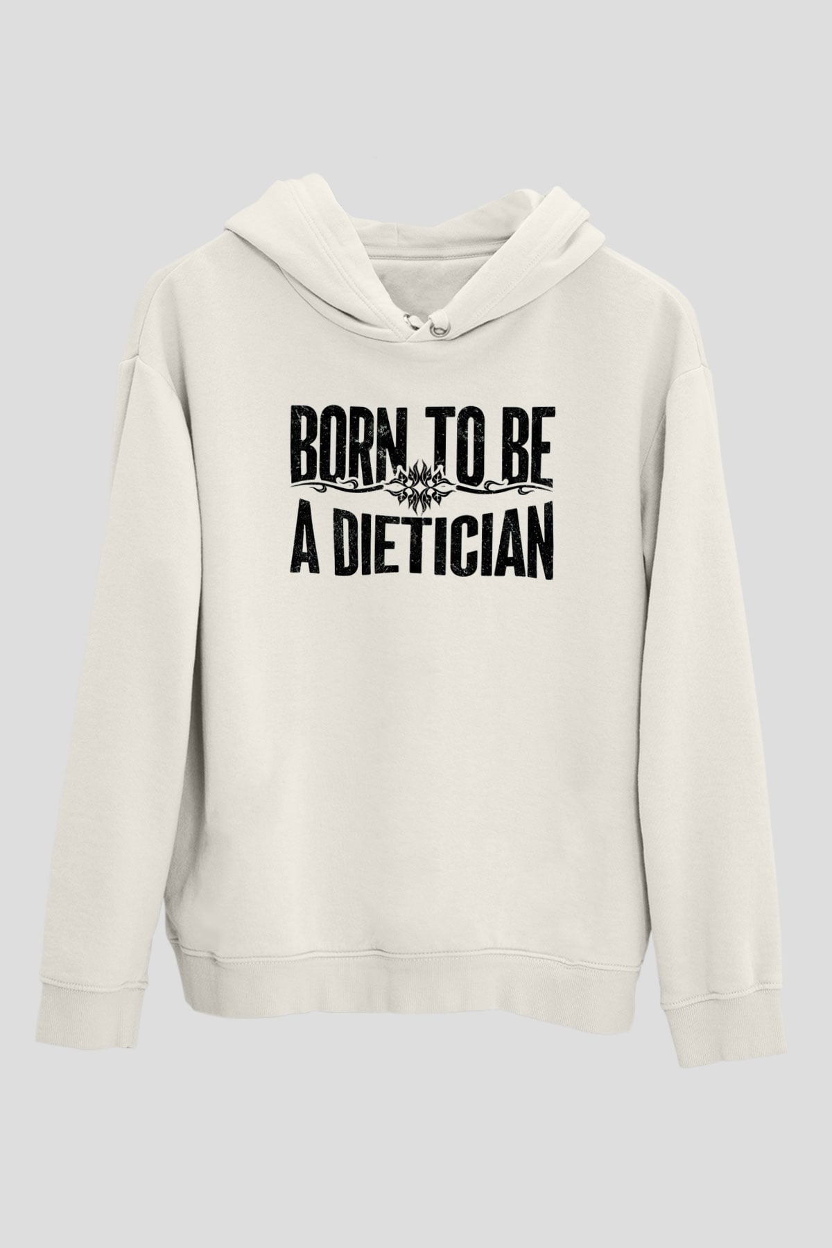 Diyetisyen Beyaz Unisex Kapüşonlu Sweatshirt