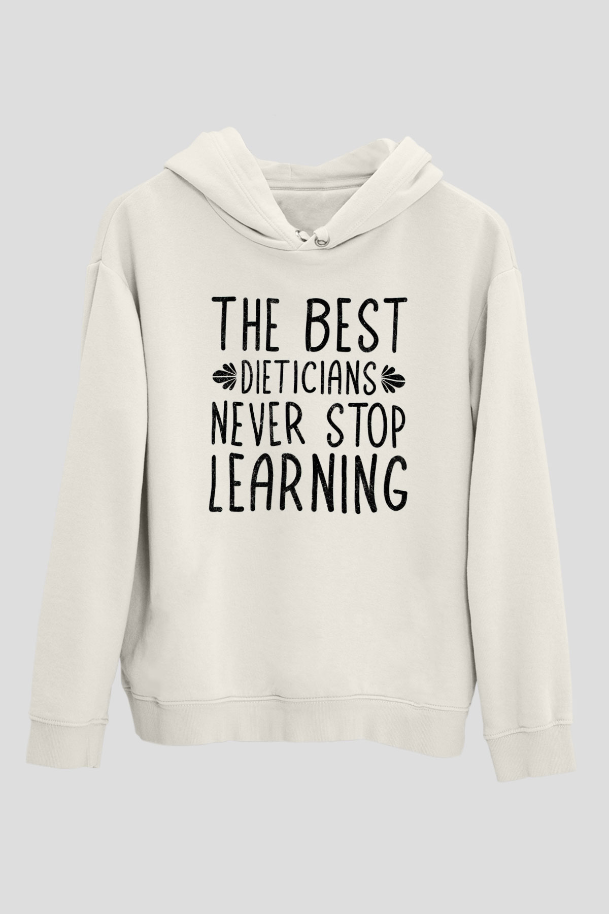 Diyetisyen Beyaz Unisex Kapüşonlu Sweatshirt