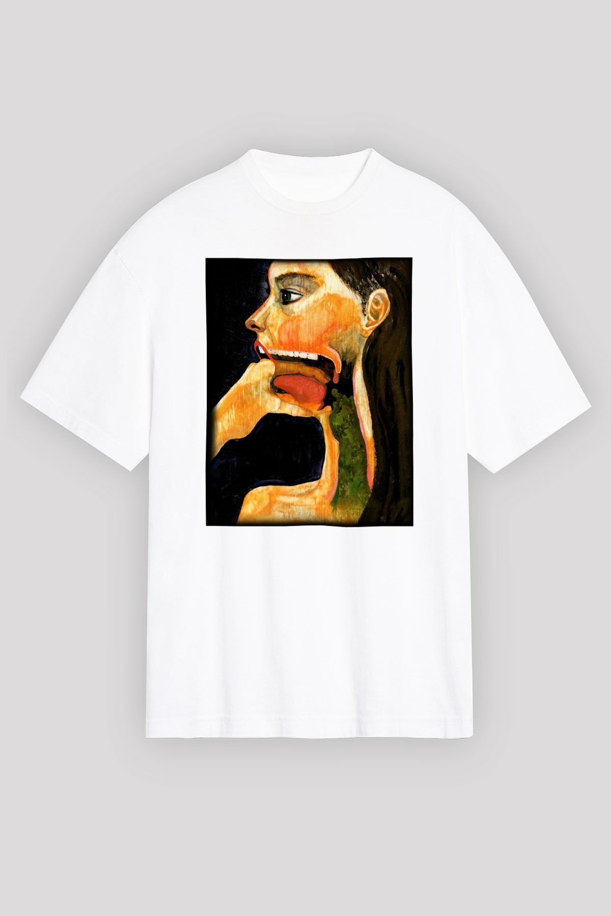 Diyetisyen Beyaz Unisex Oversize Tişört T-Shirt