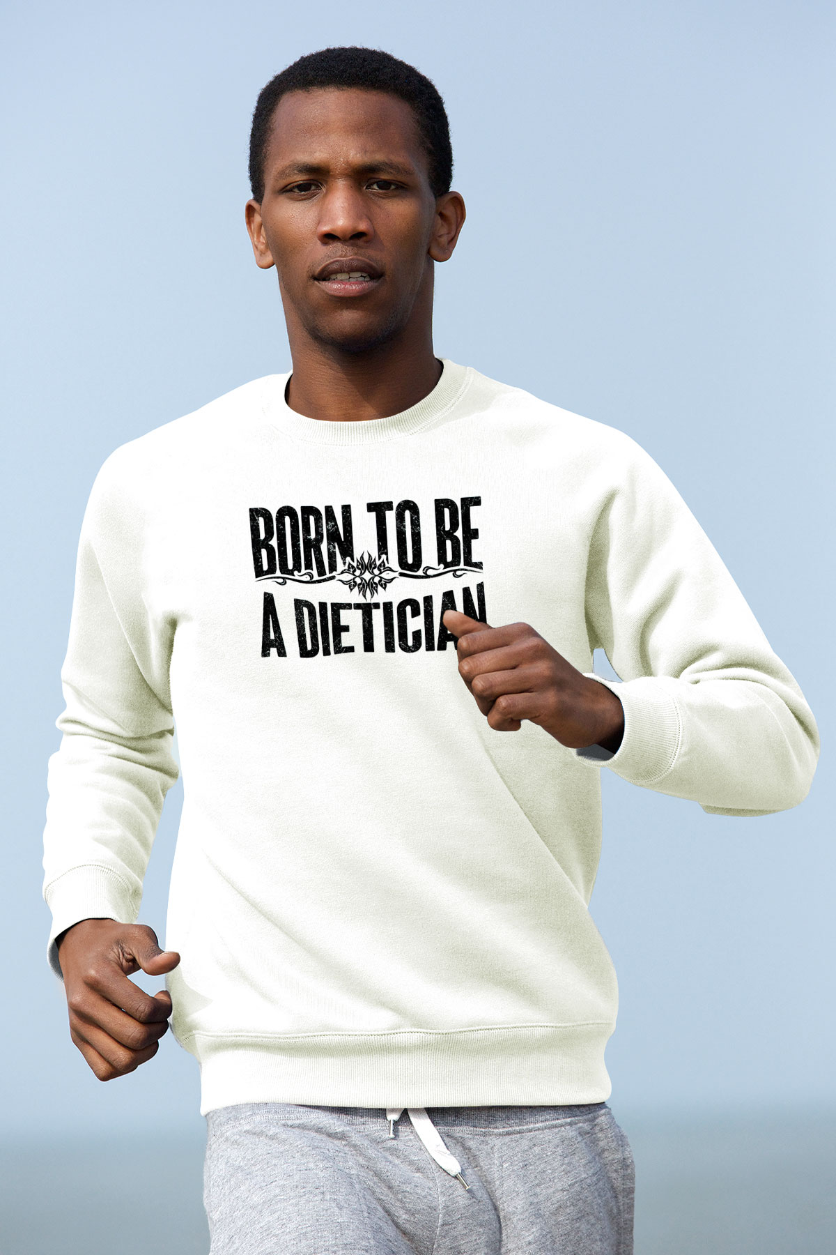 Diyetisyen Beyaz Unisex Sweatshirt