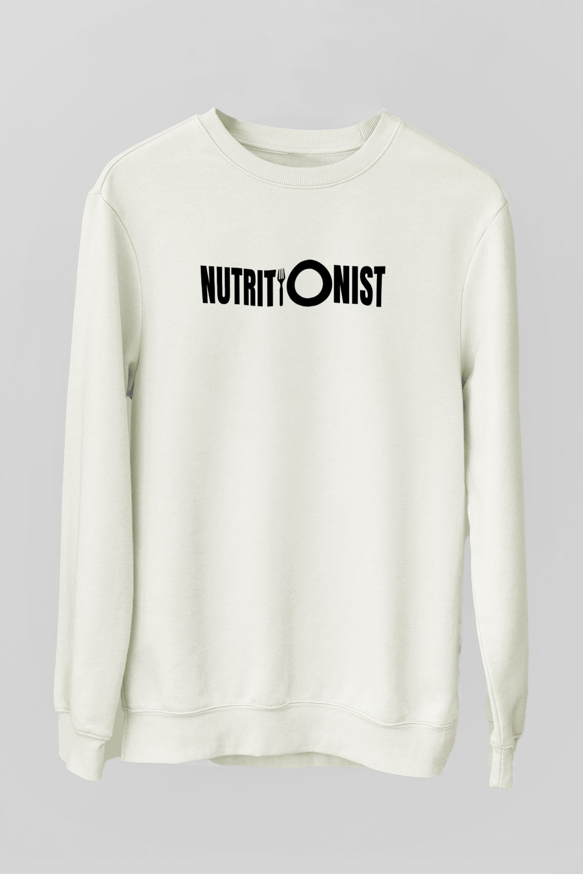Diyetisyen Beyaz Unisex Sweatshirt