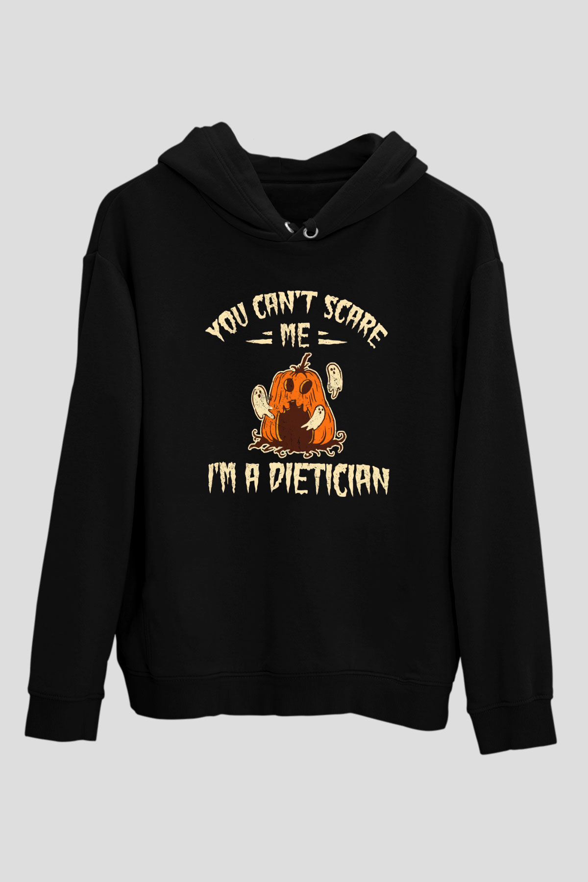 Diyetisyen Siyah Unisex Kapüşonlu Sweatshirt