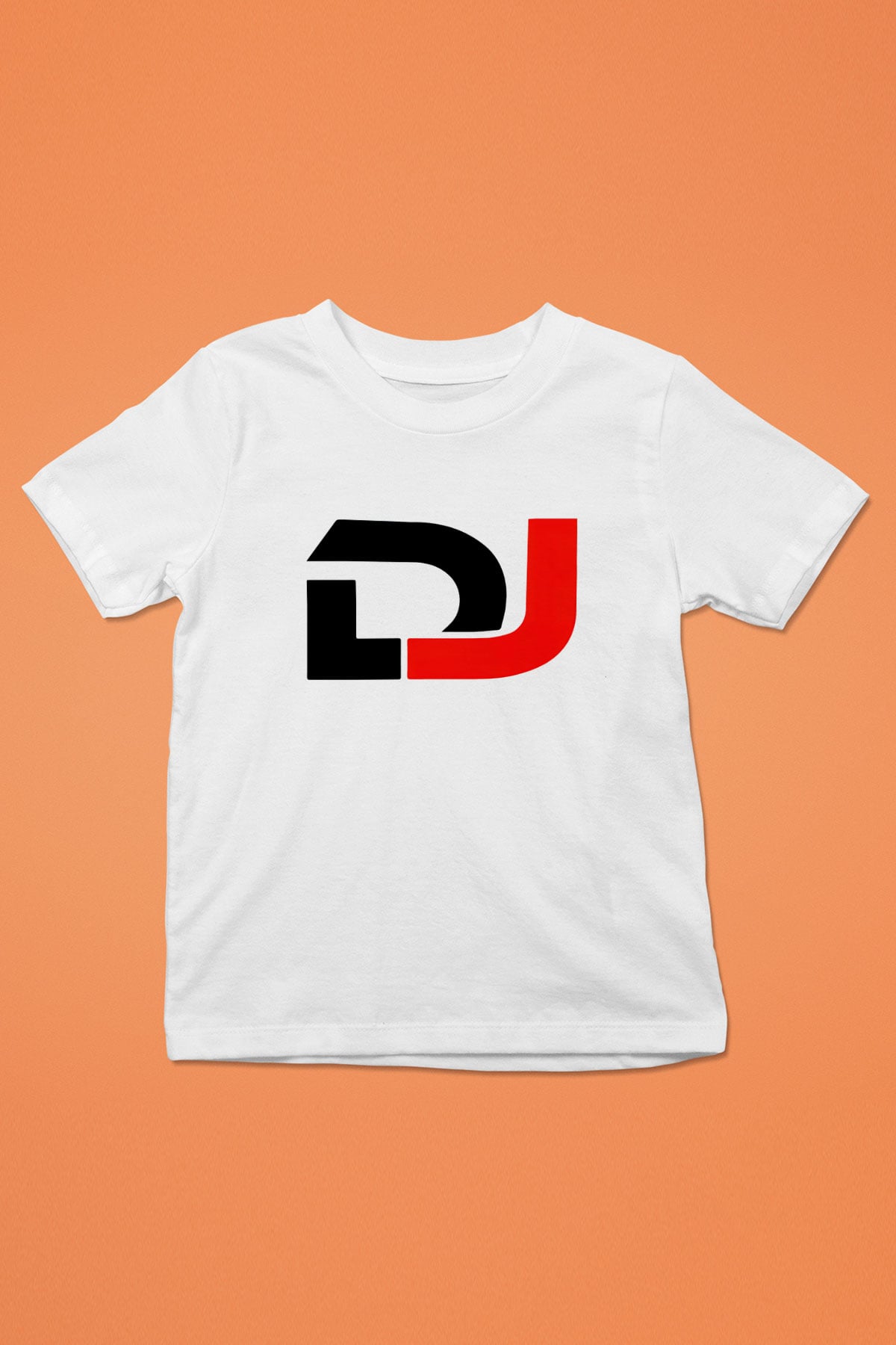DJ Baskılı Beyaz Unisex Çocuk Tişört