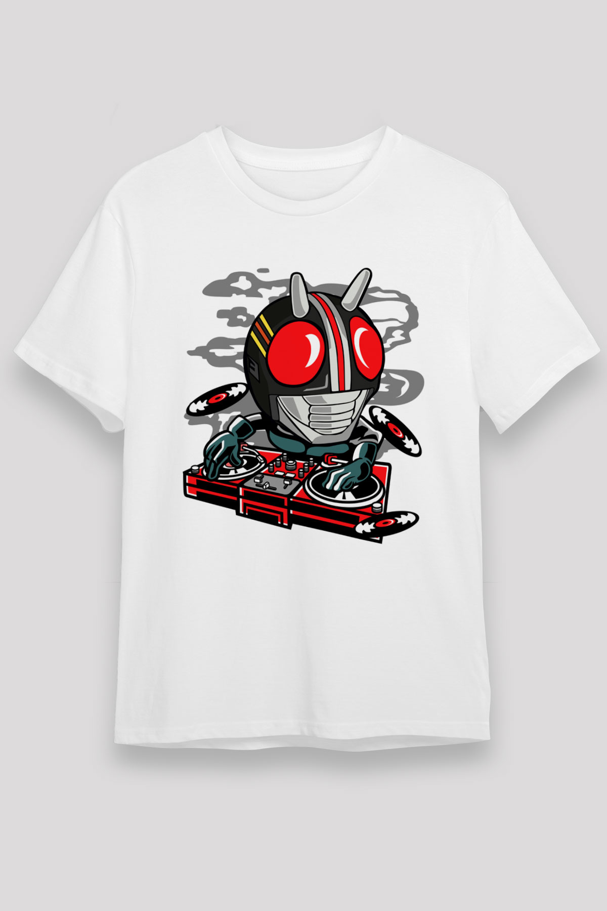 DJ Kamen Baskılı Unisex Beyaz Tişört