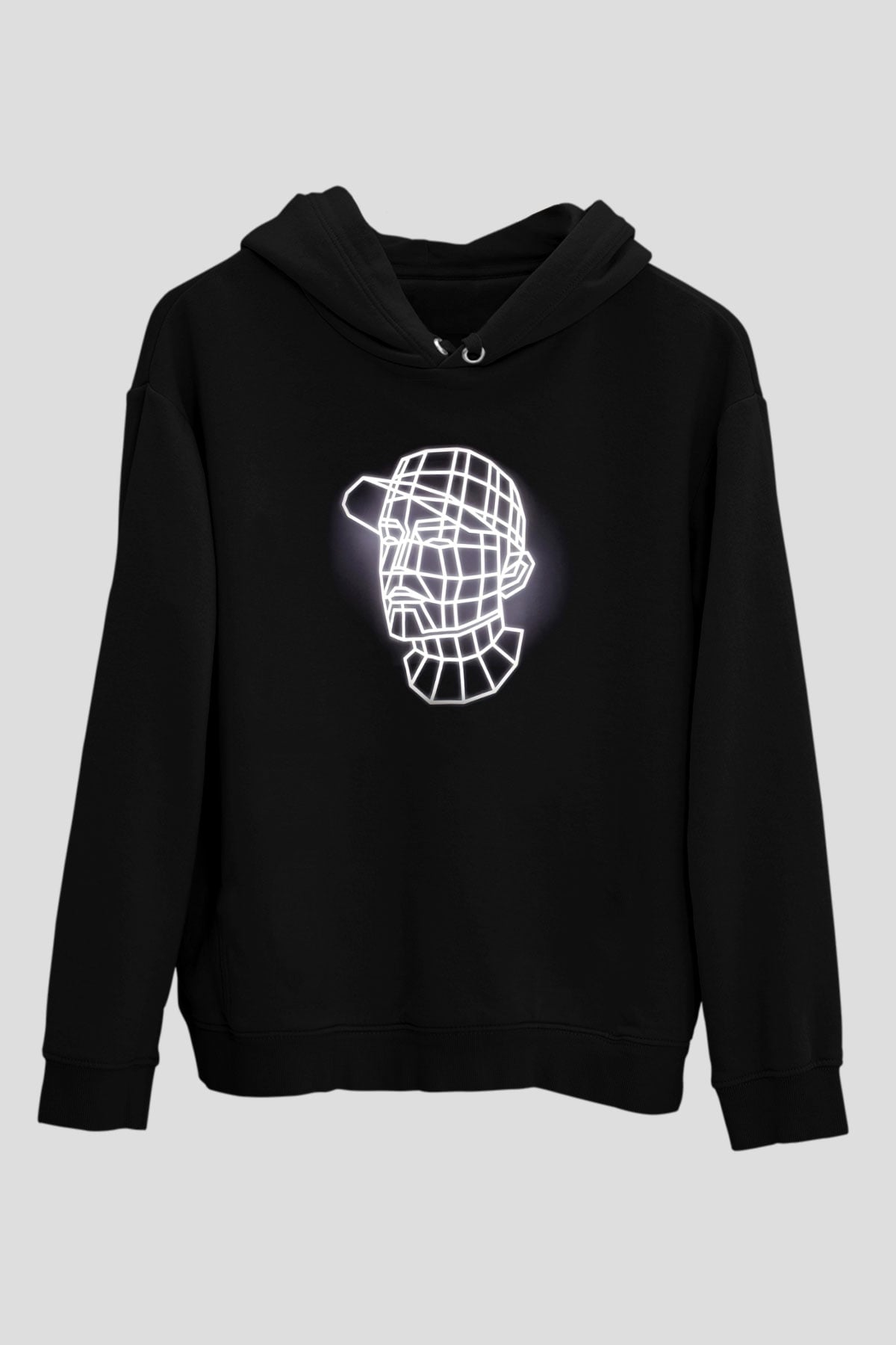 DJ Siyah Unisex Kapşonlu Sweatshirt