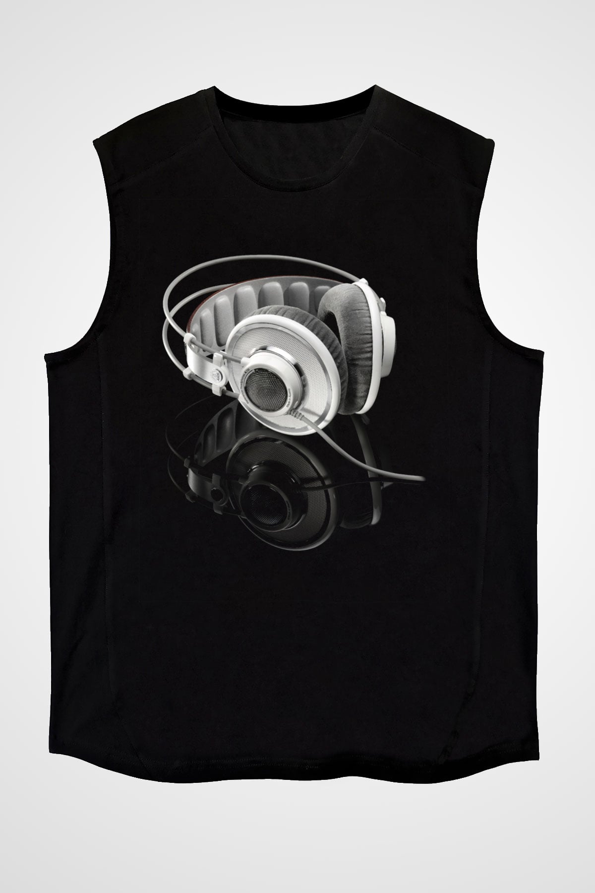 DJ Siyah Unisex Kolsuz Tişört