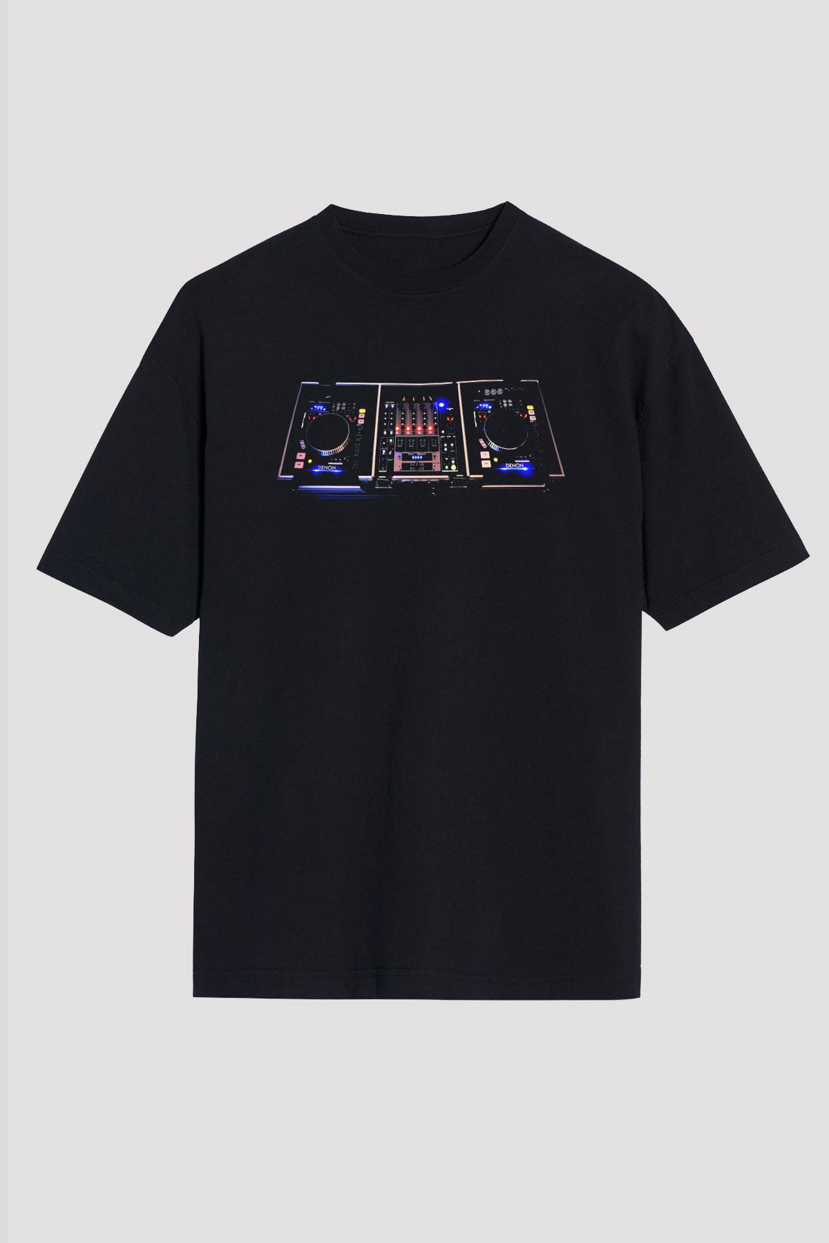 DJ Siyah Unisex Oversize Tişört T-Shirt