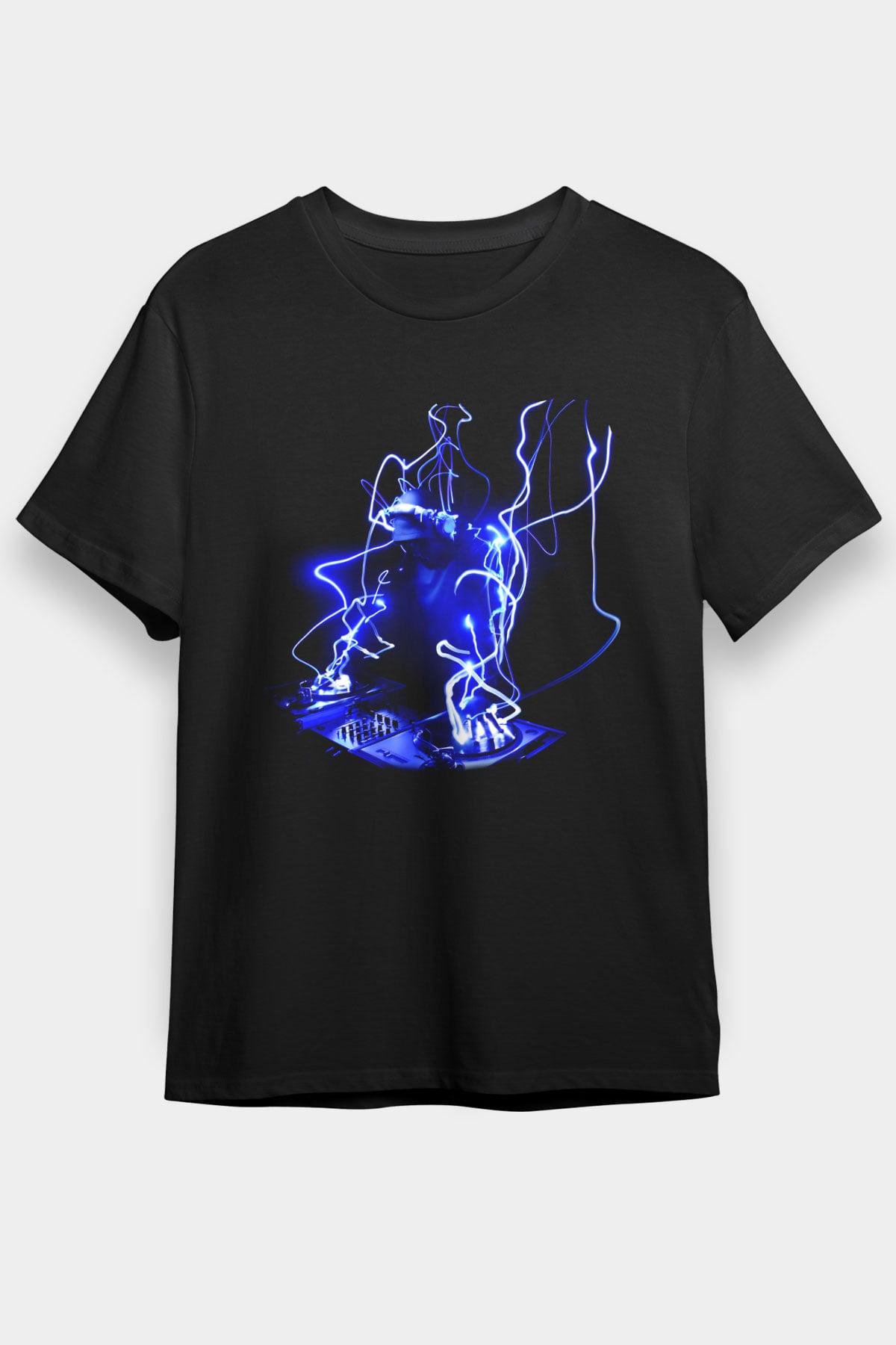 DJ Siyah Unisex Tişört T-Shirt - TişörtFabrikası