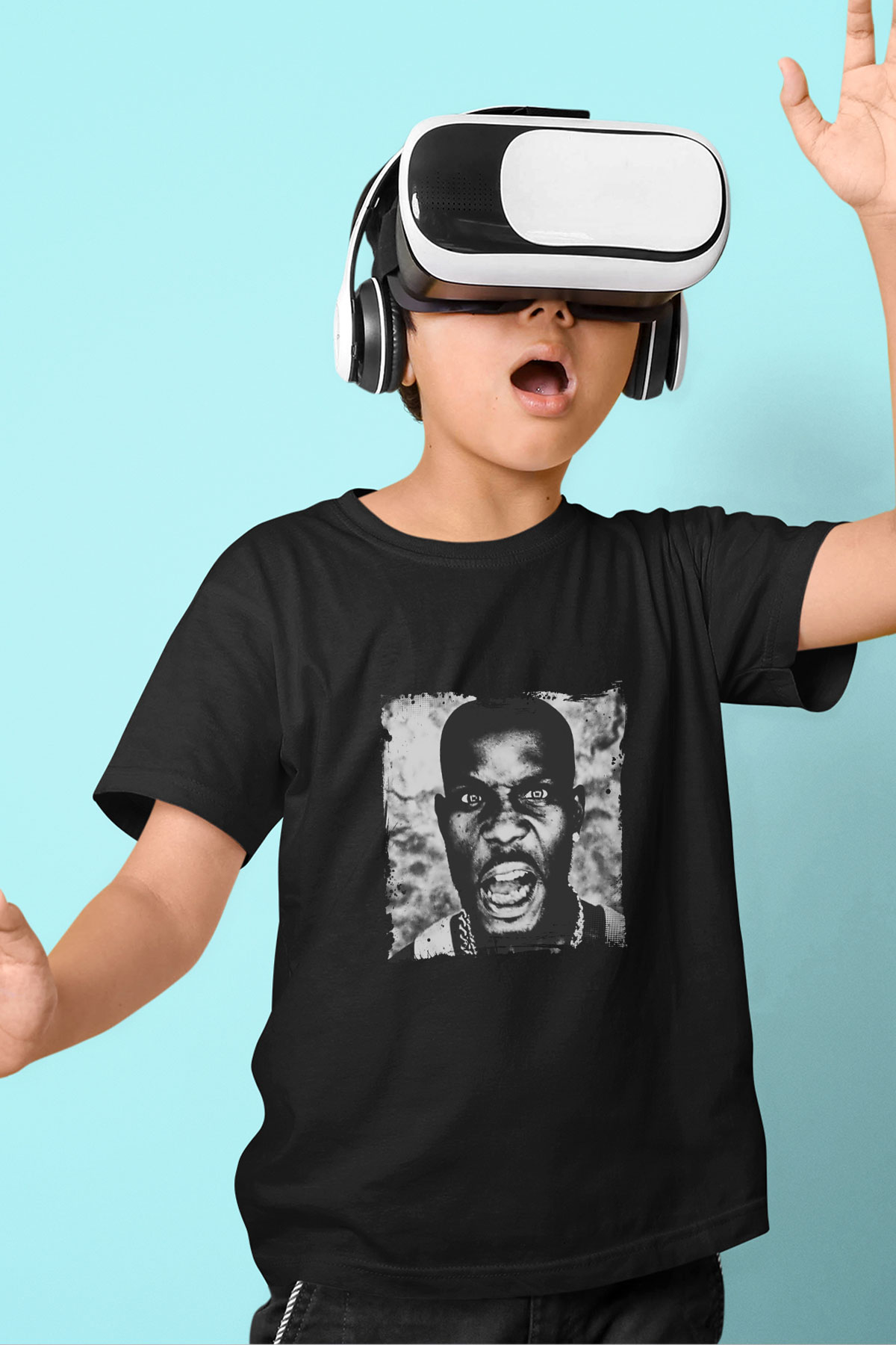 DMX Baskılı Unisex Siyah Çocuk Tişört