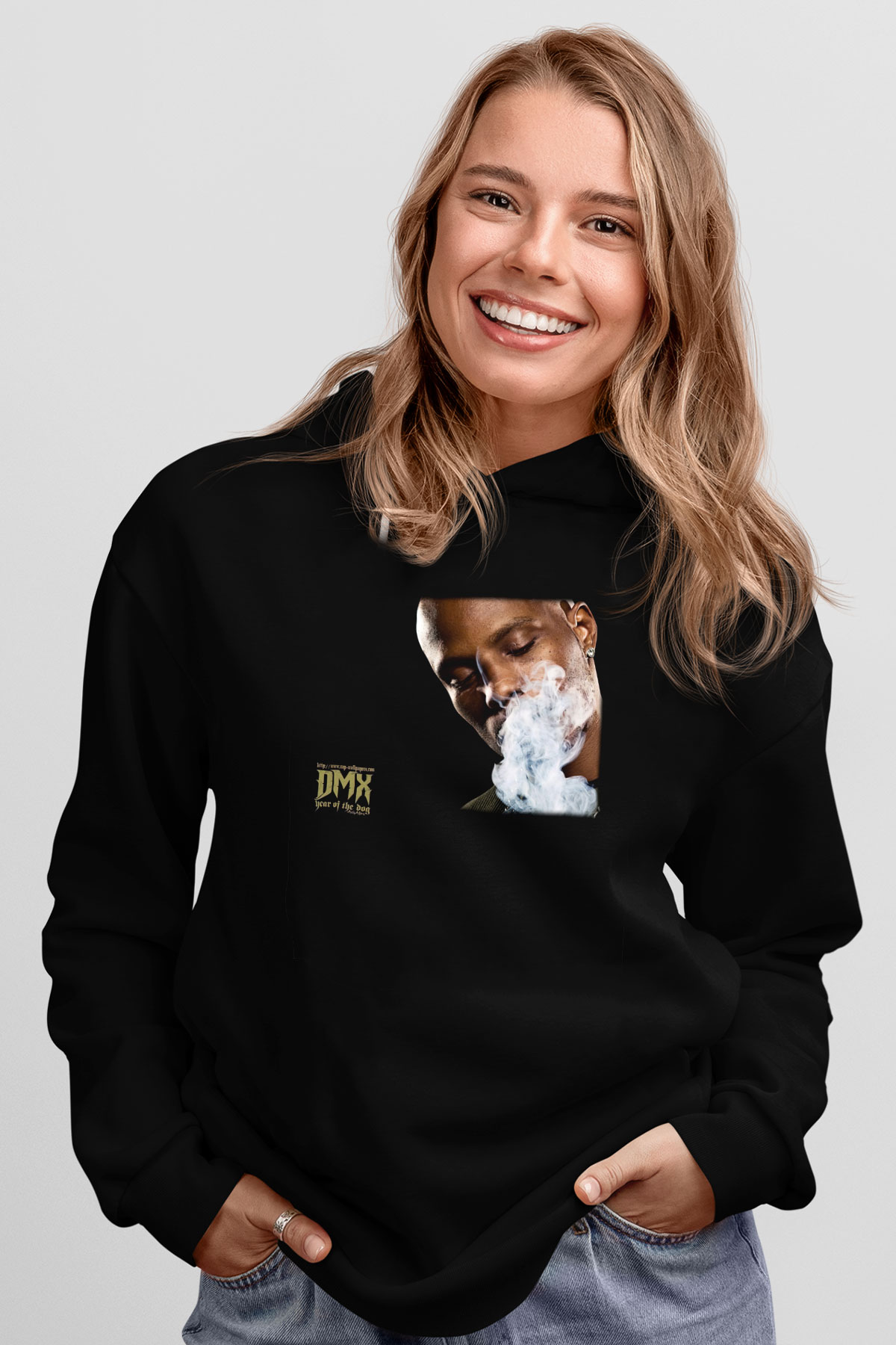 DMX Siyah Unisex Kapüşonlu Sweatshirt