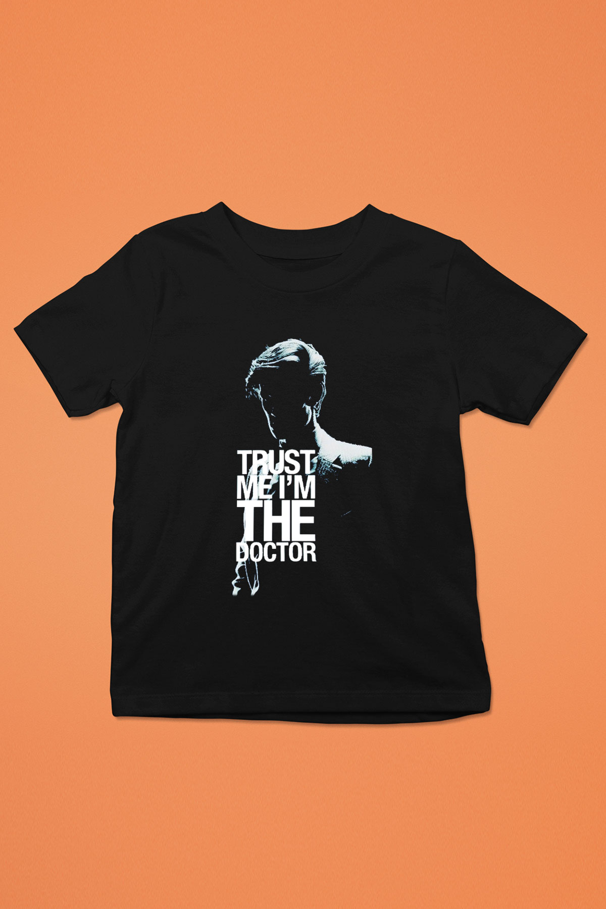Doctor Who Baskılı Siyah Unisex Çocuk Tişört