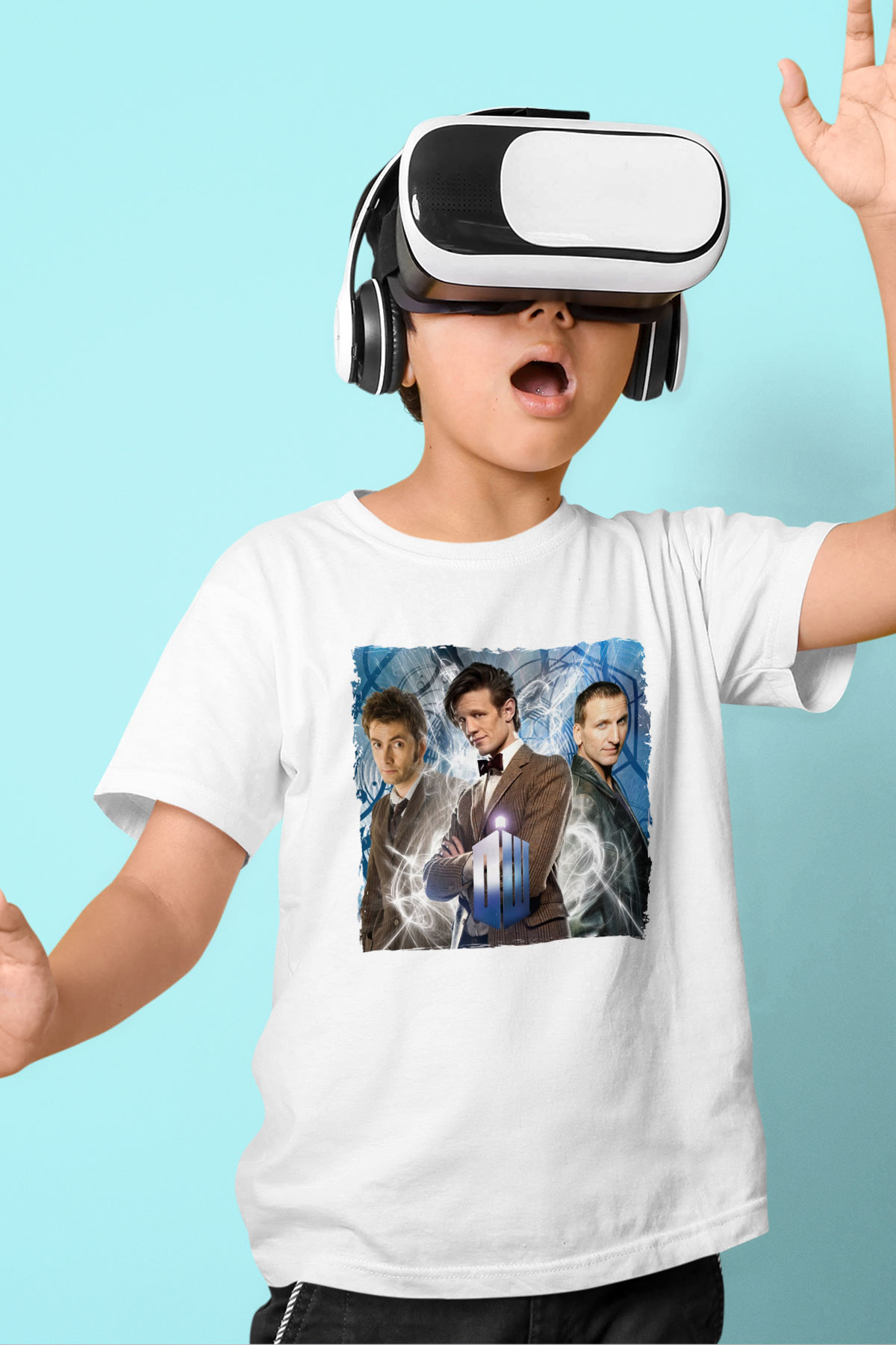 Doctor Who Beyaz Unisex Çocuk Tişört