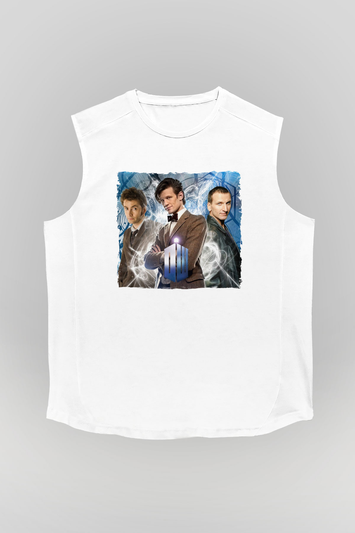 Doctor Who Beyaz Unisex Kolsuz Tişört