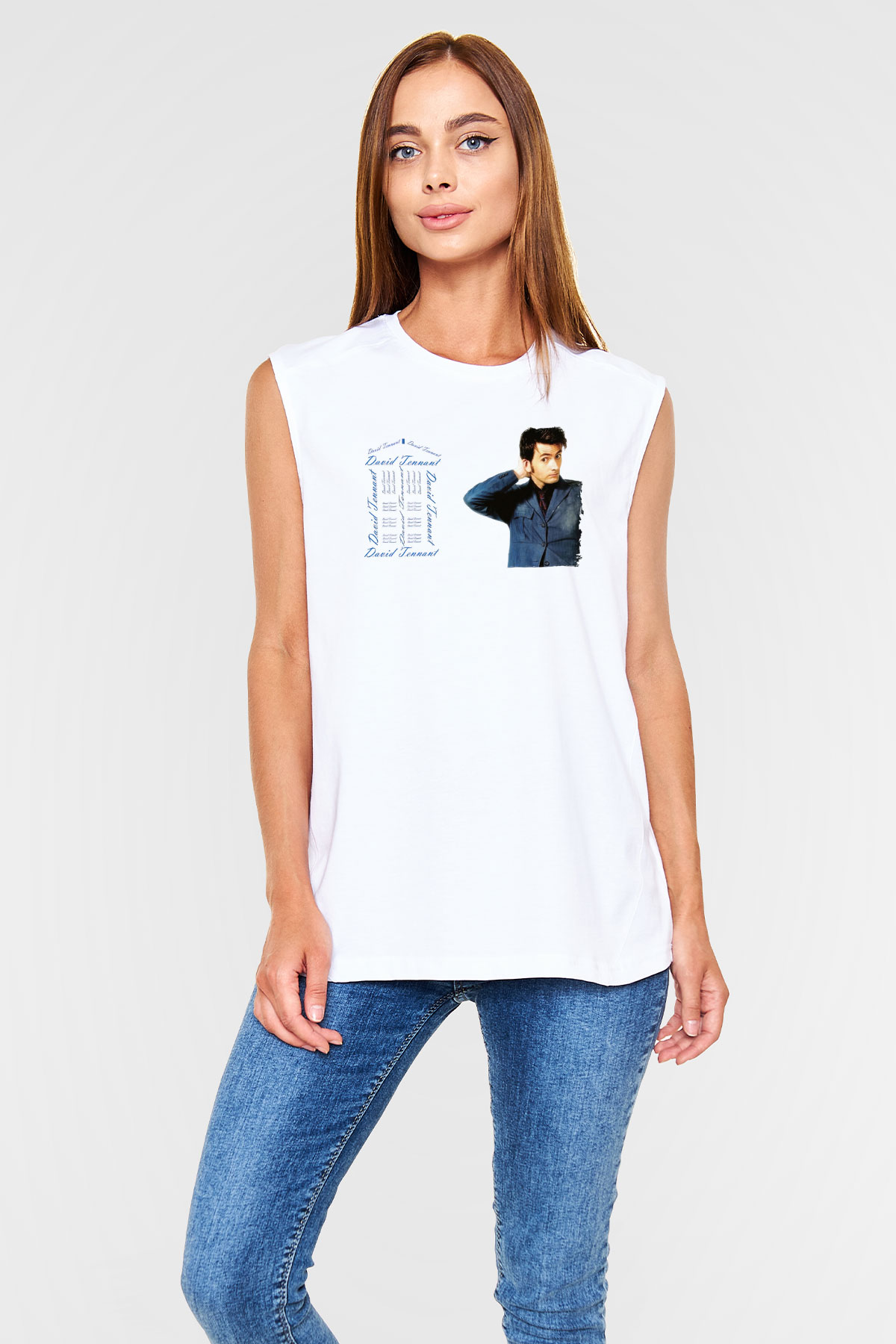 Doctor Who Beyaz Unisex Kolsuz Tişört